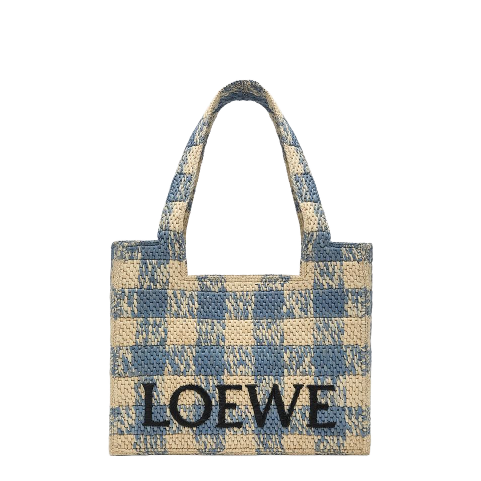 Medium Tote Bag in Natural Raffia - Image 1