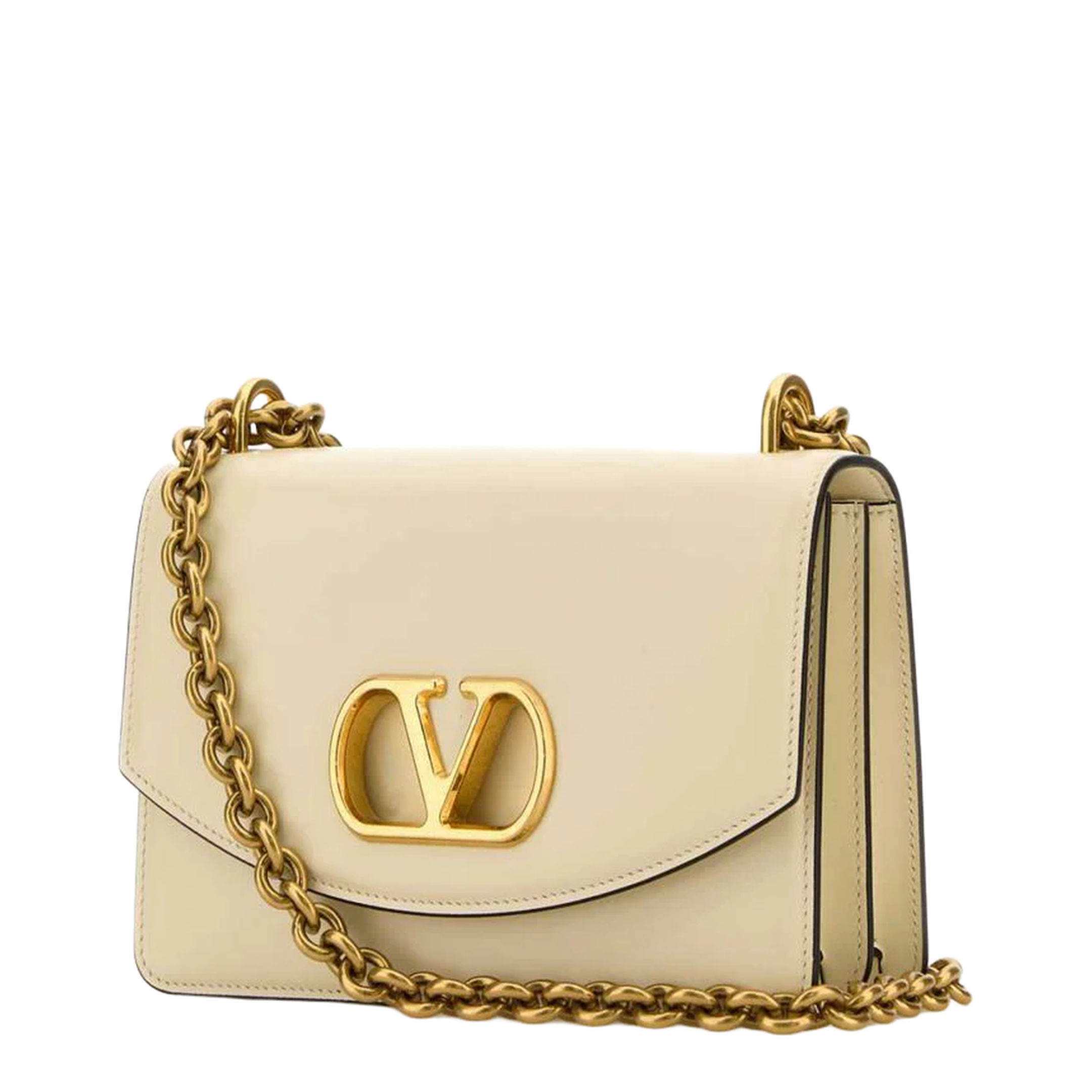 Ivory Leather Vlogo Signature Shoulder Bag - Image 2