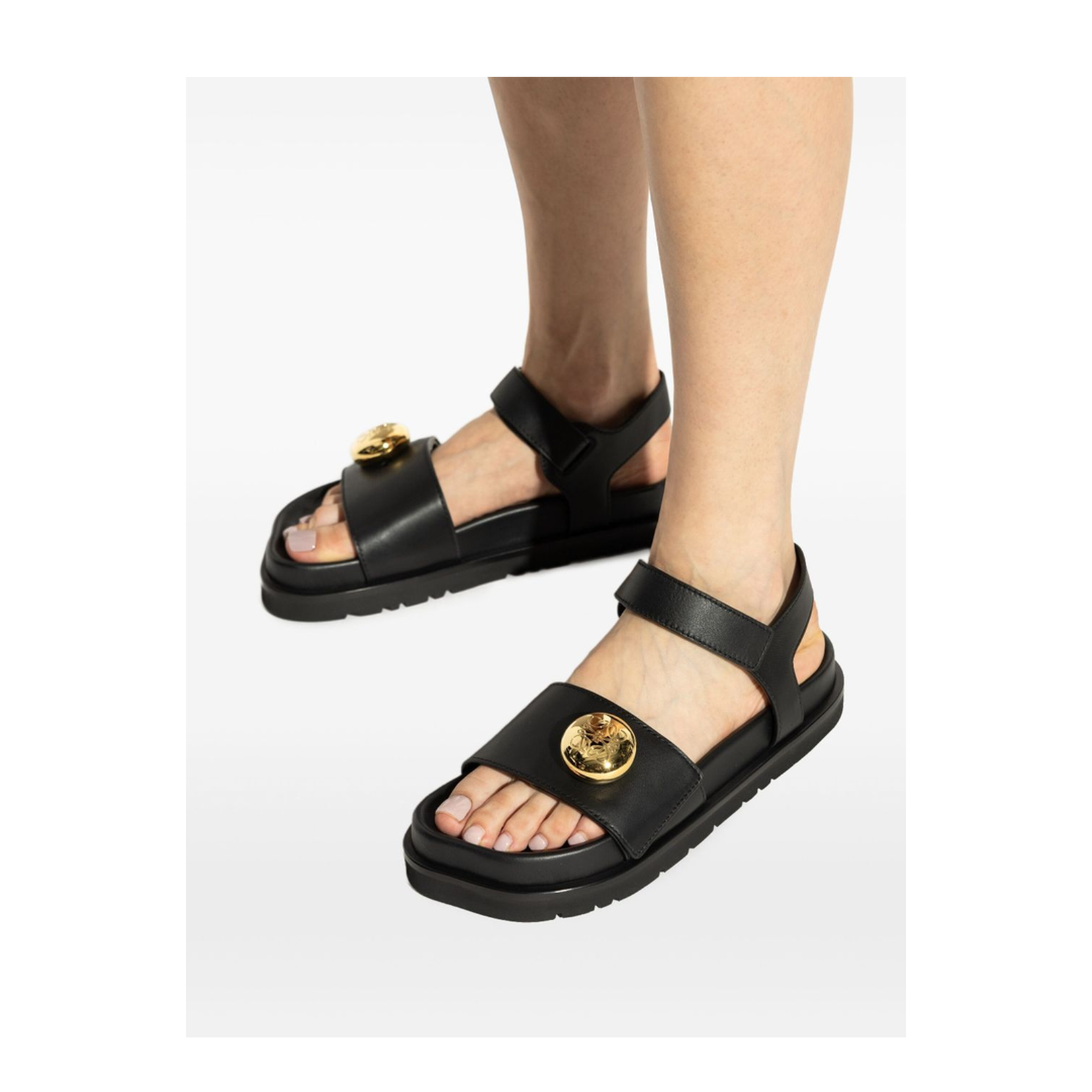 Pebble Slide in Soft Calfskin Black - Image 5