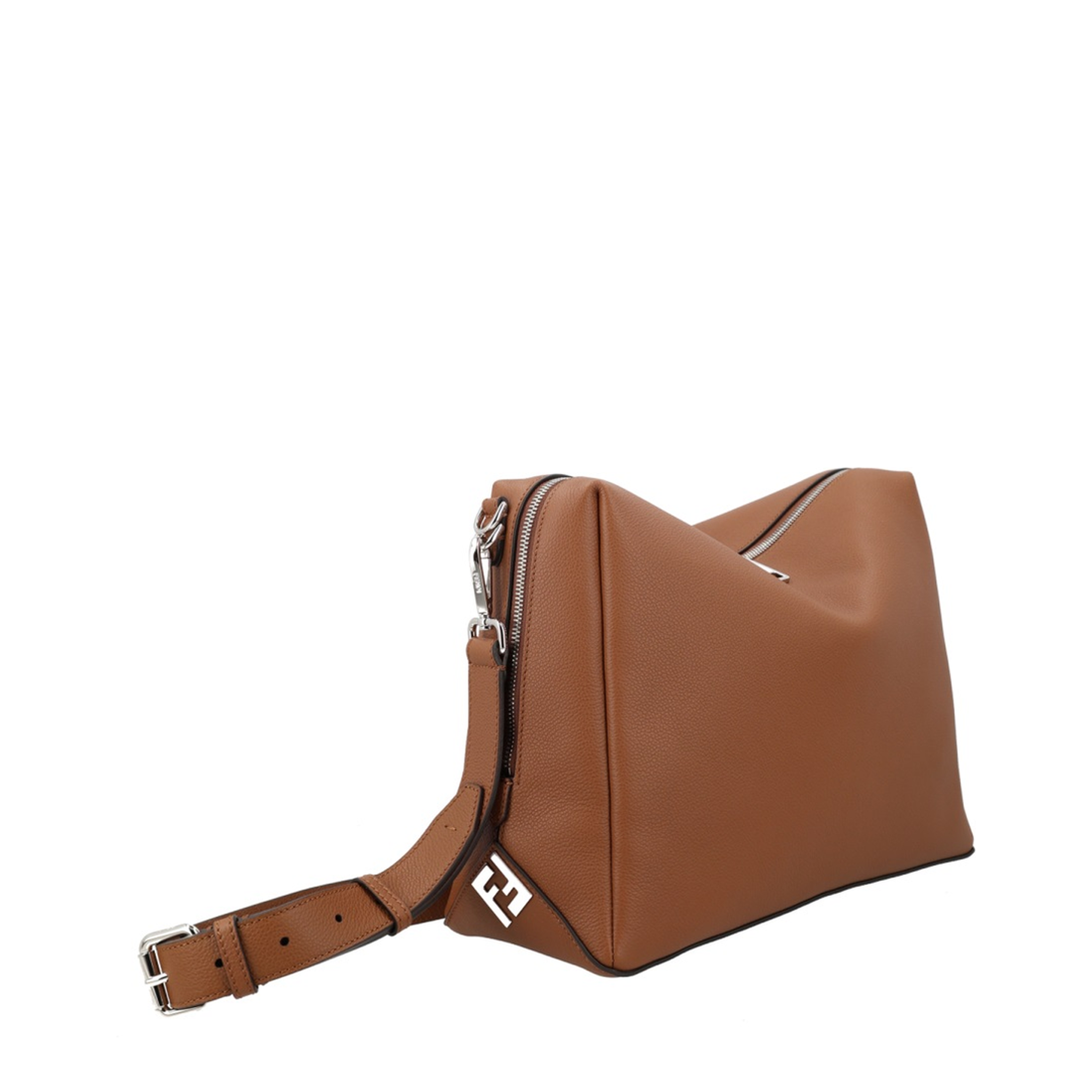 Lui Large Calfskin Shoulder Bag - Tan Colour - Image 3