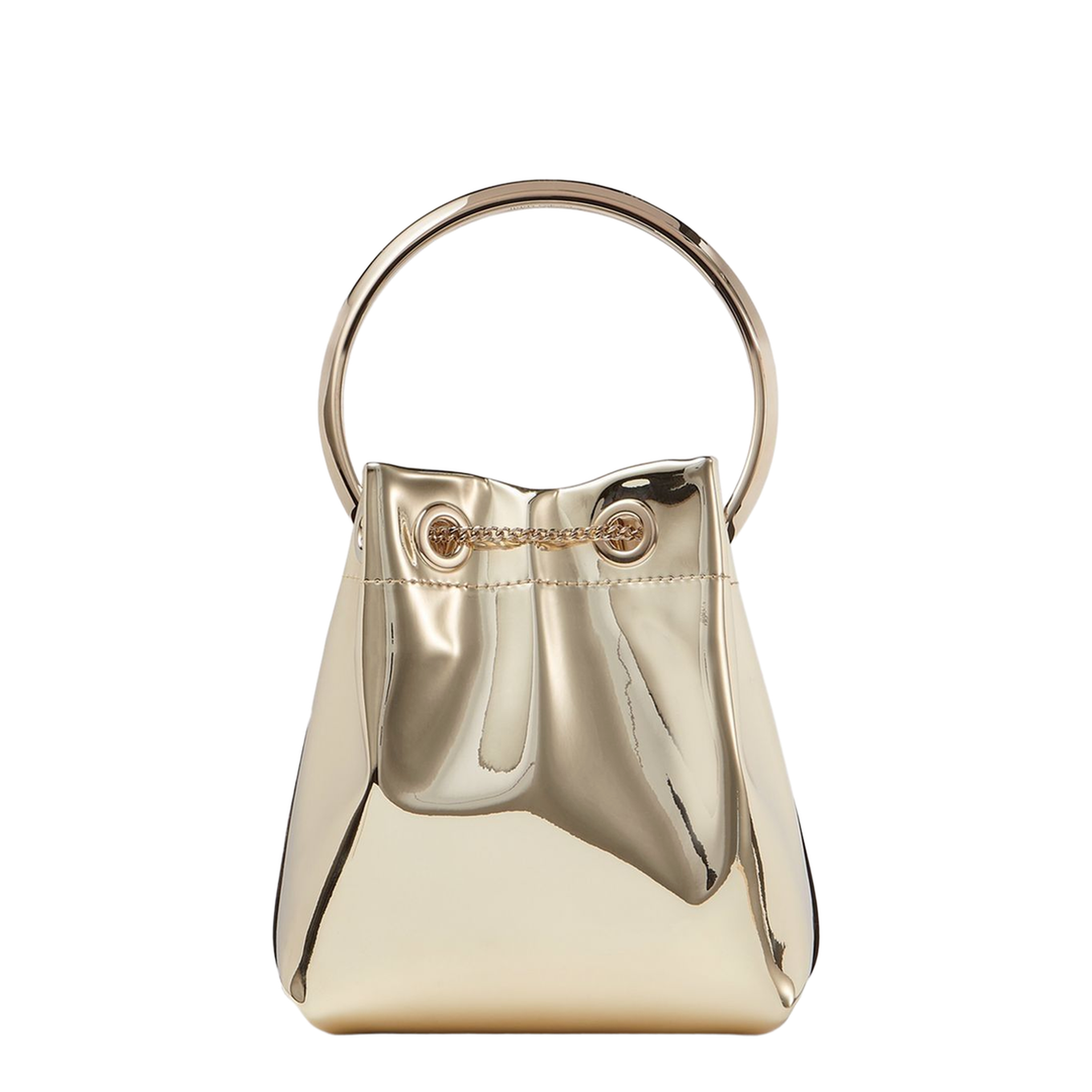 Bon Bon Patent Bucket Bag - Gold - Image 4