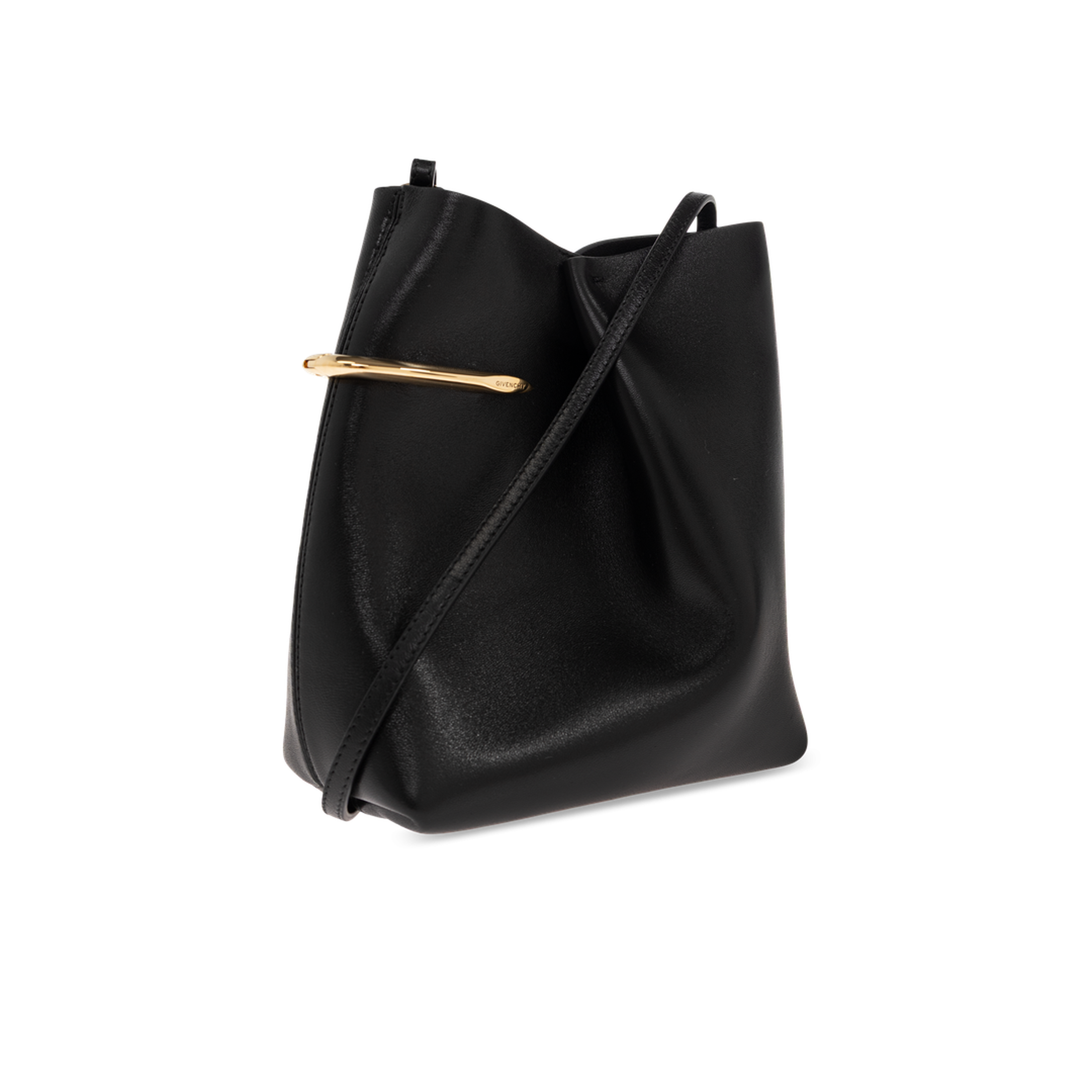 Pinch Me Medium Nappa Leather Pouch - Black - Image 4