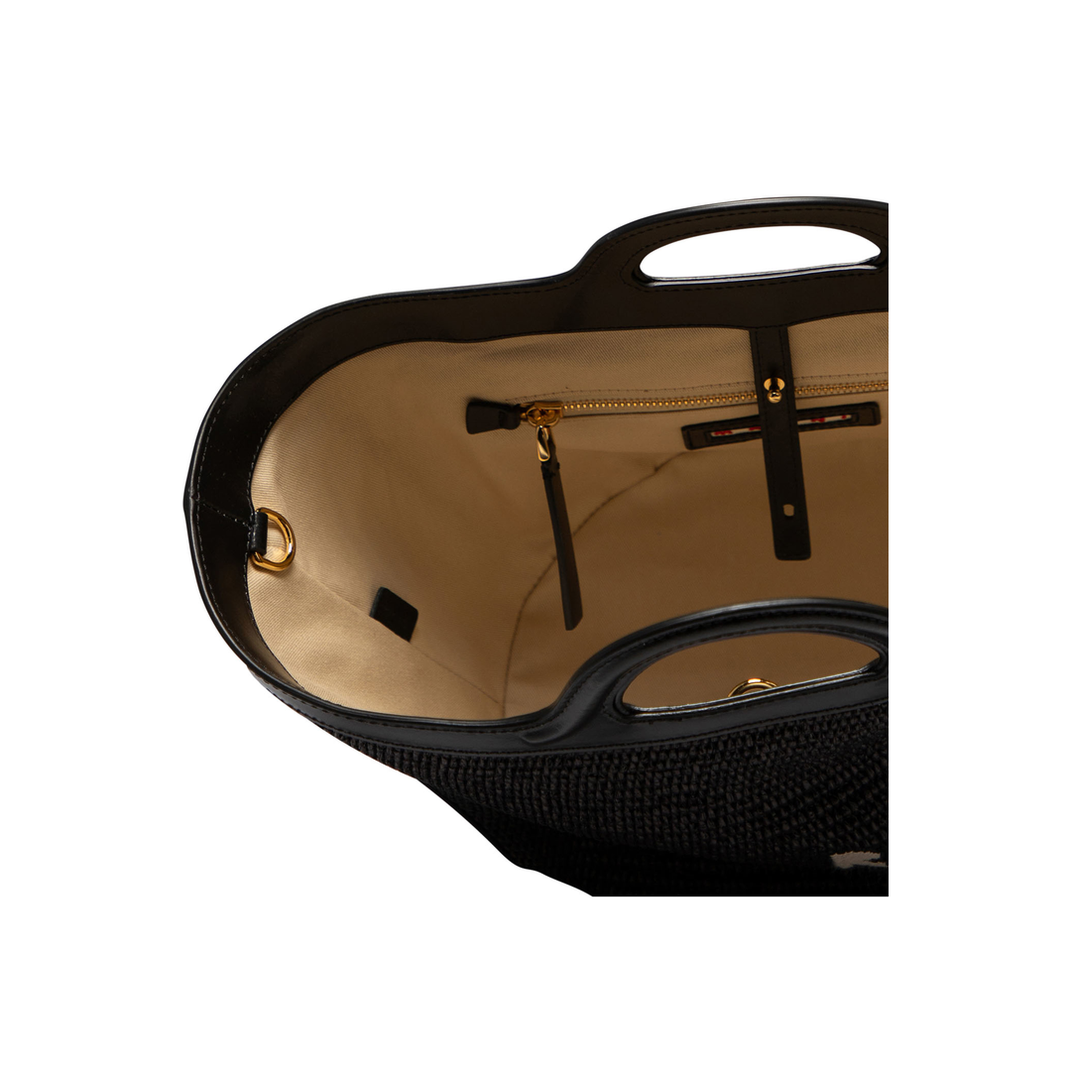 Tropicalia Small Raffia-Effect Handbag - Black - Image 5