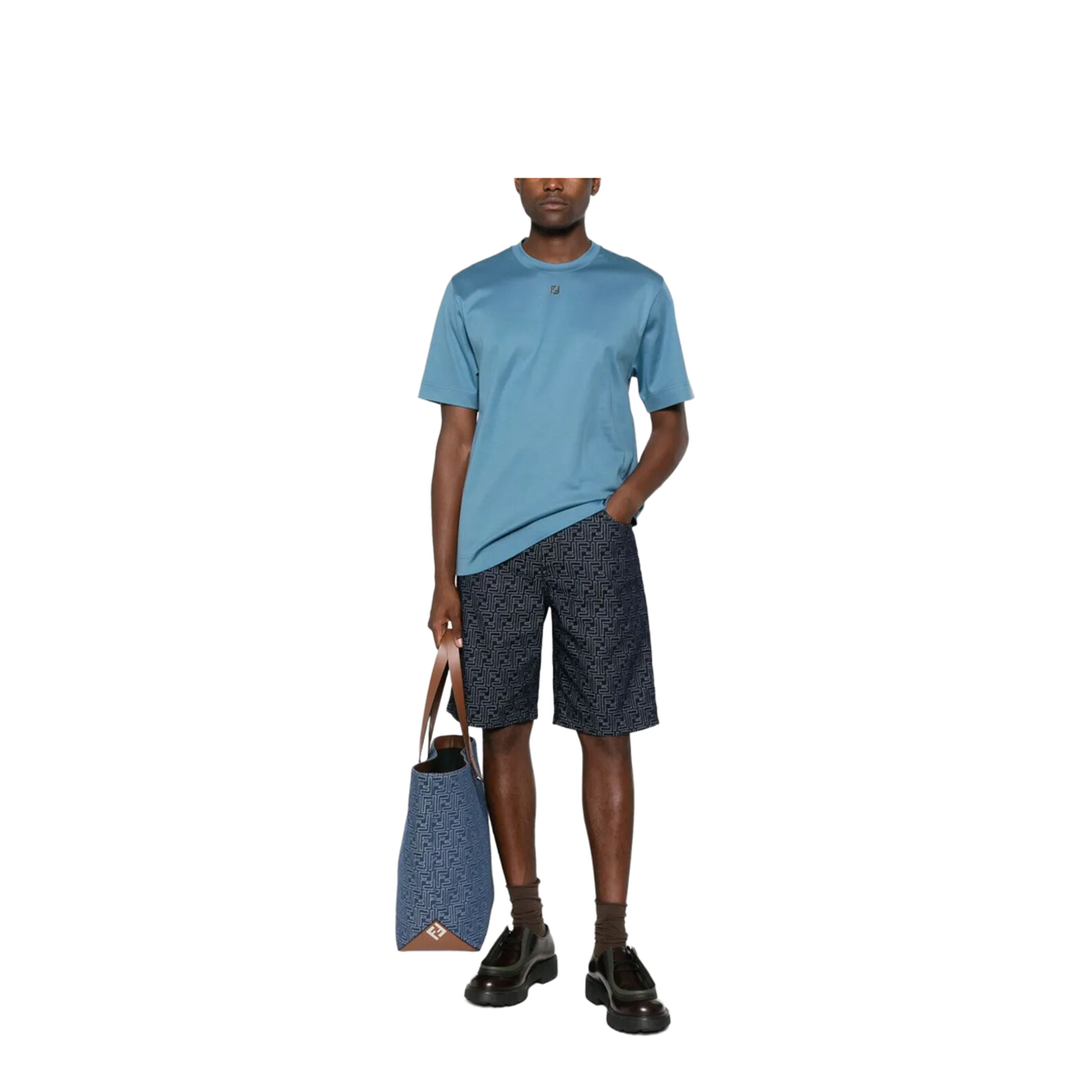 Jacquard Denim Shorts - Image 2