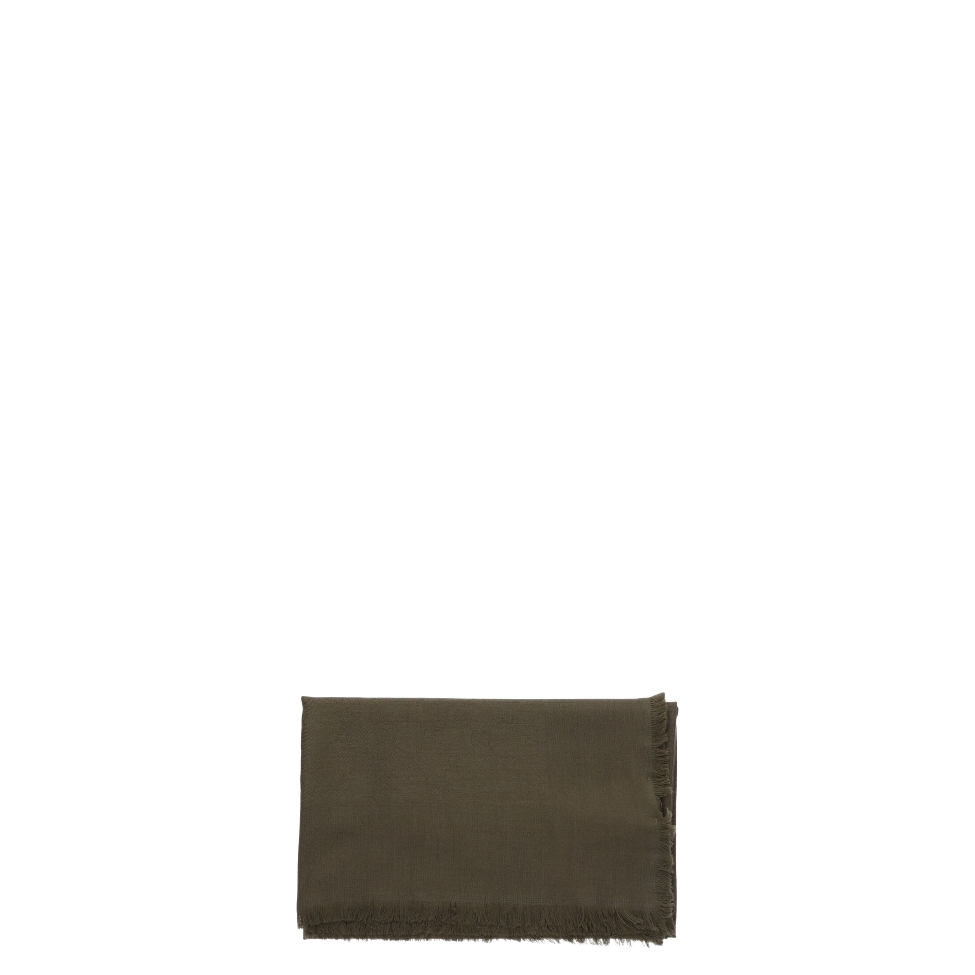 Wool and Silk Jacquard Shawl in Forrest Green - Image 1