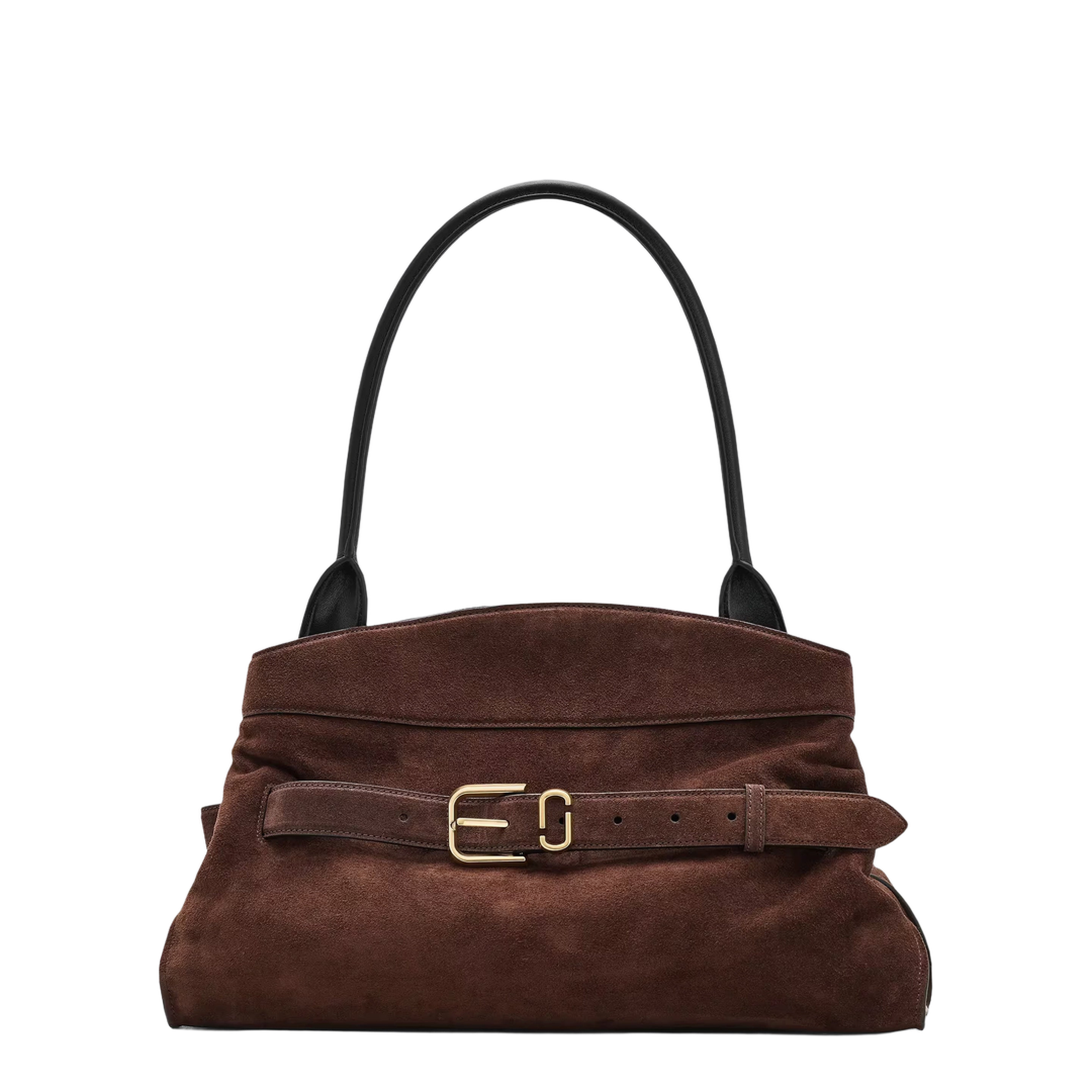 Dakota Satchel Suede Satchel - Dark Brown - Image 1