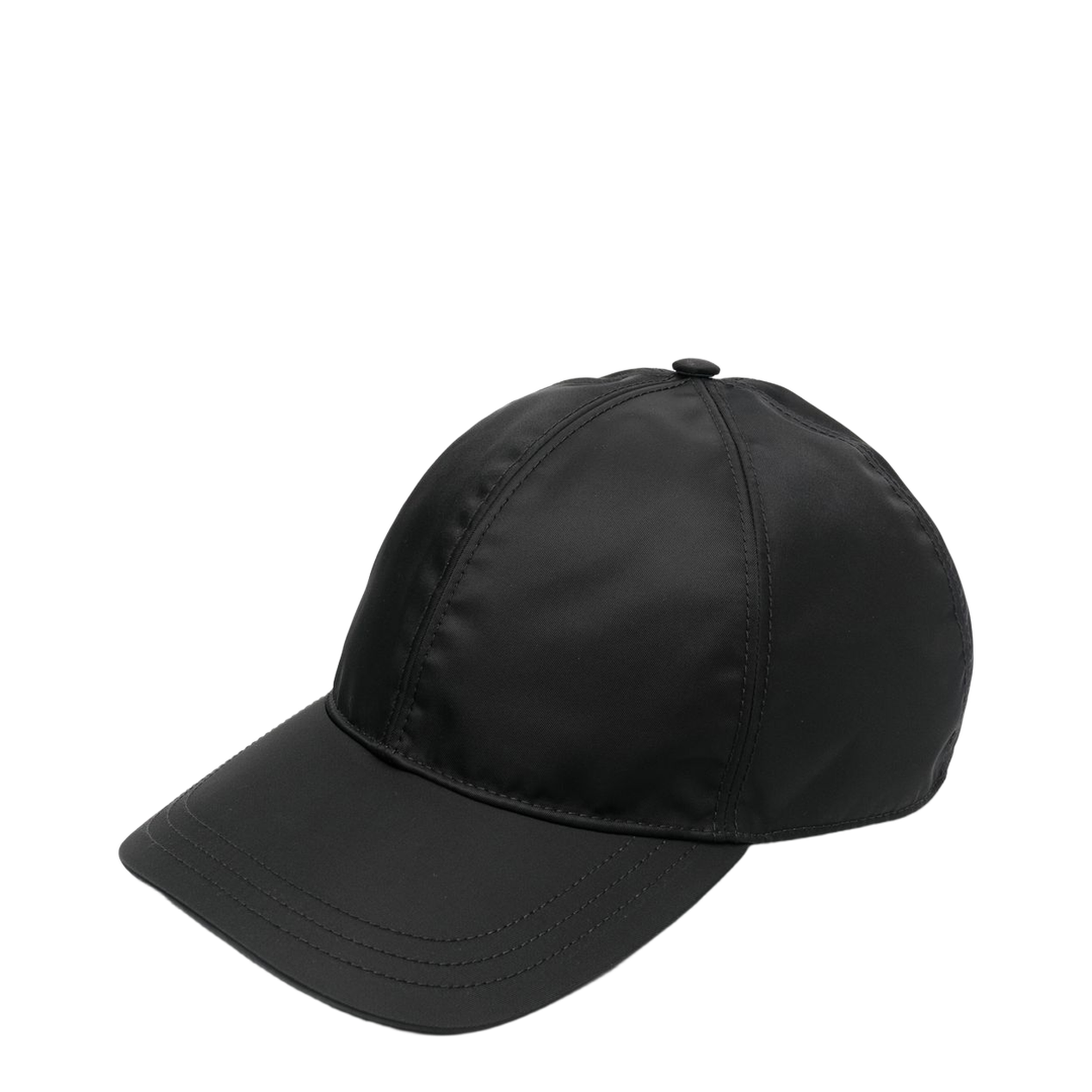 Black Nylon Baseball Cap - Image 1