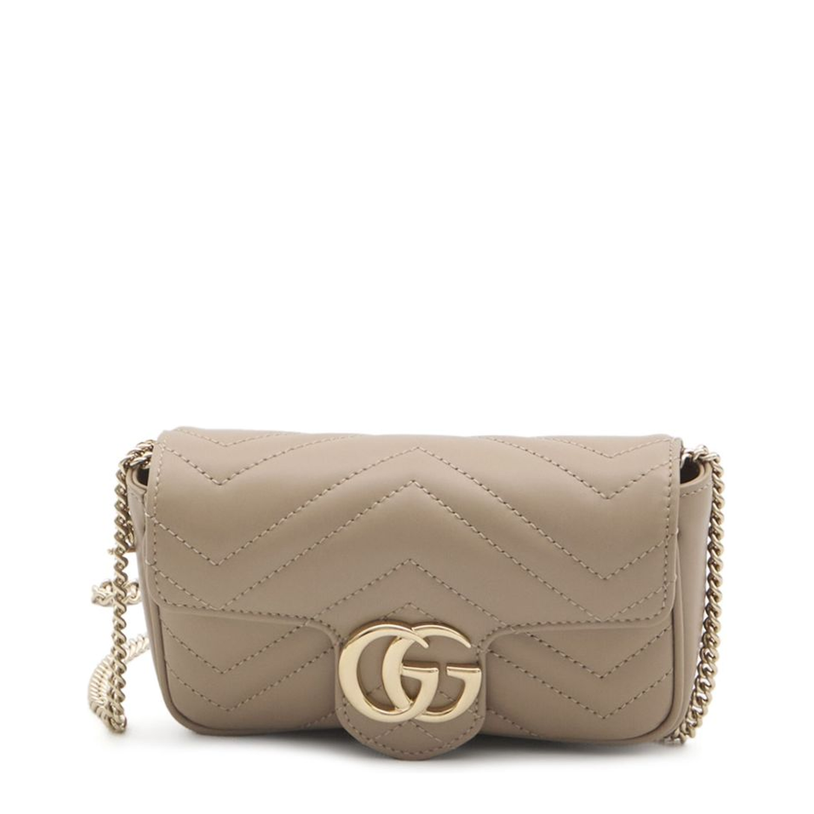 GG Marmont Mini Leather Bag - Beige - Image 5