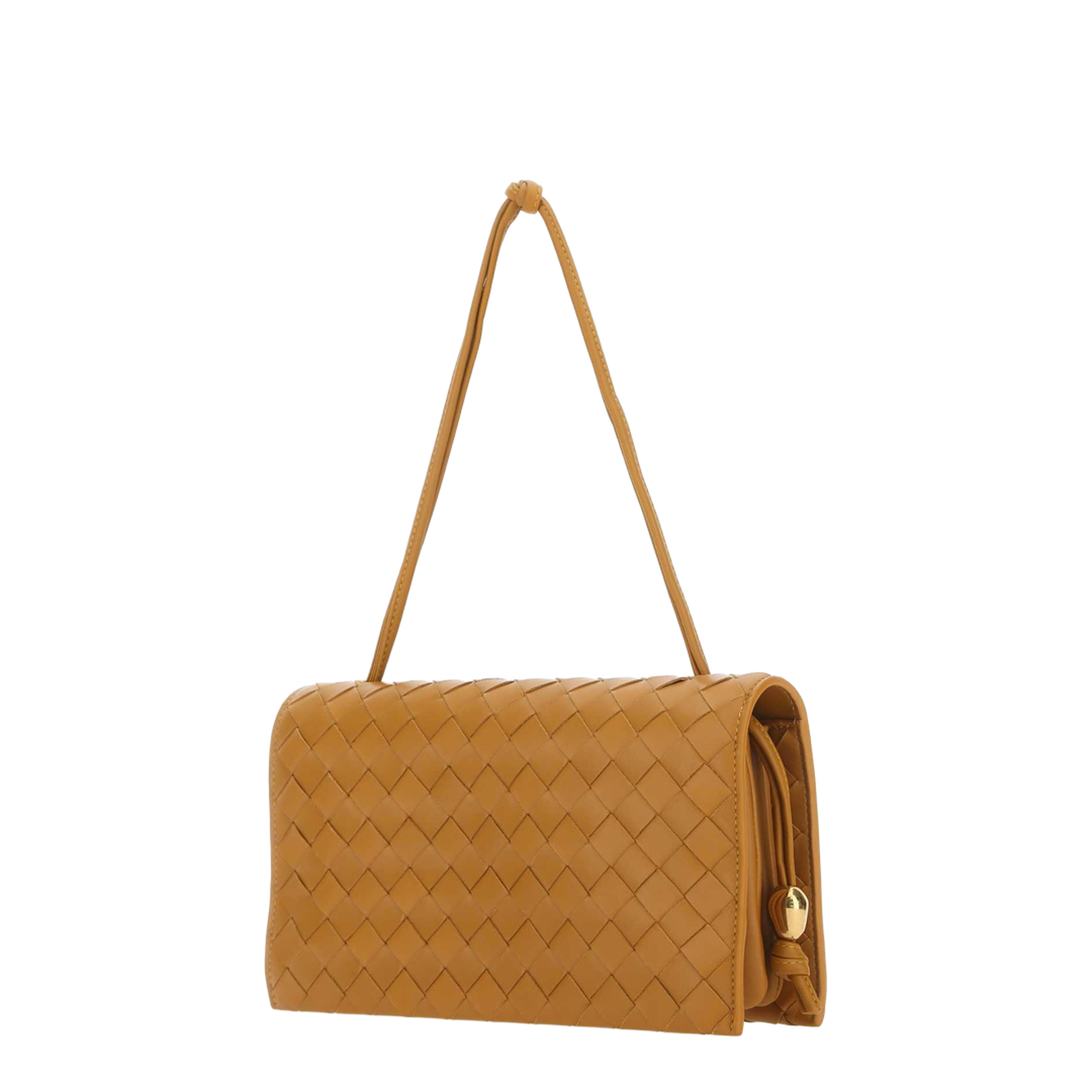 Intrecciato Leather Shoulder Bags - Gold - Image 3