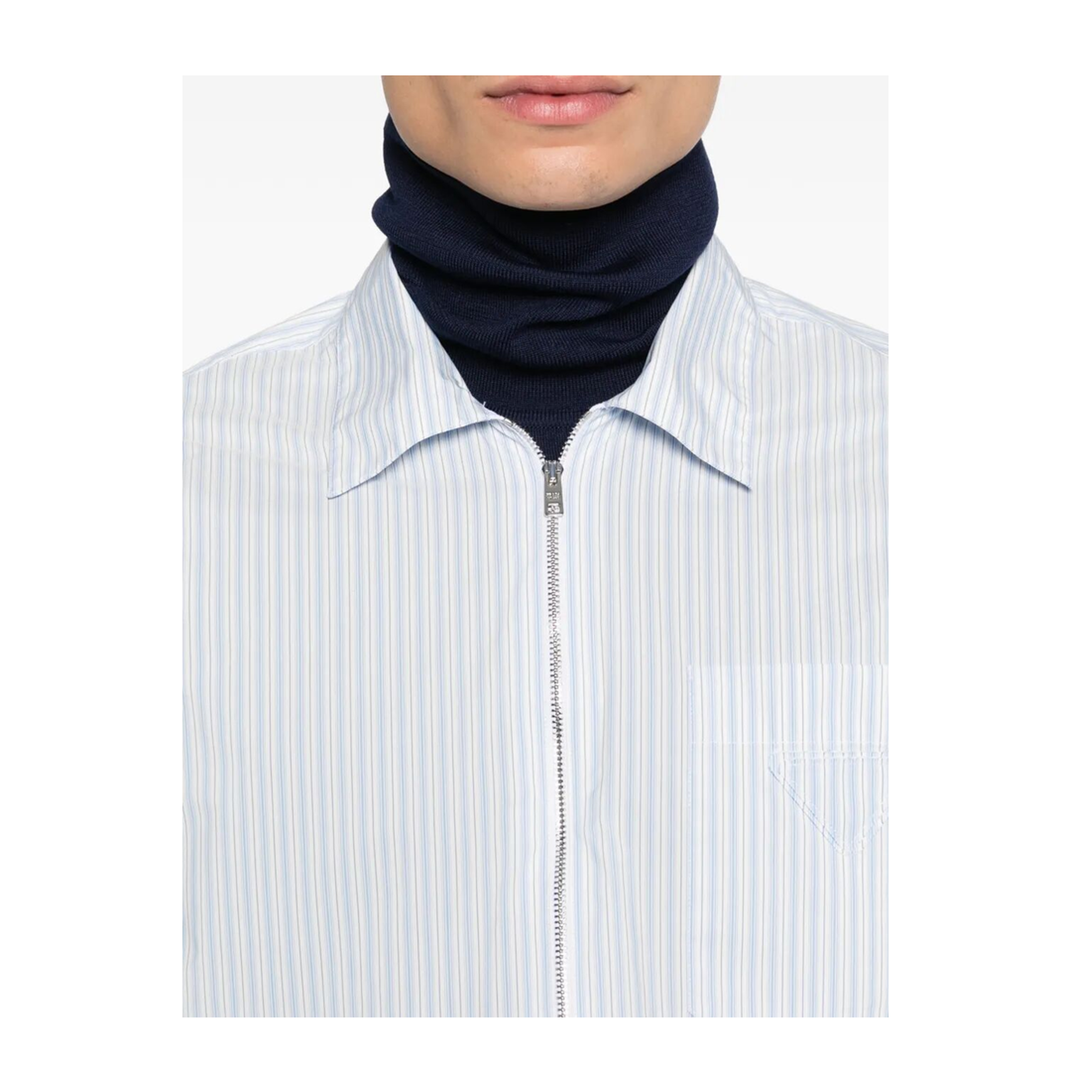 Striped Shirt With Full Zip - Image 4