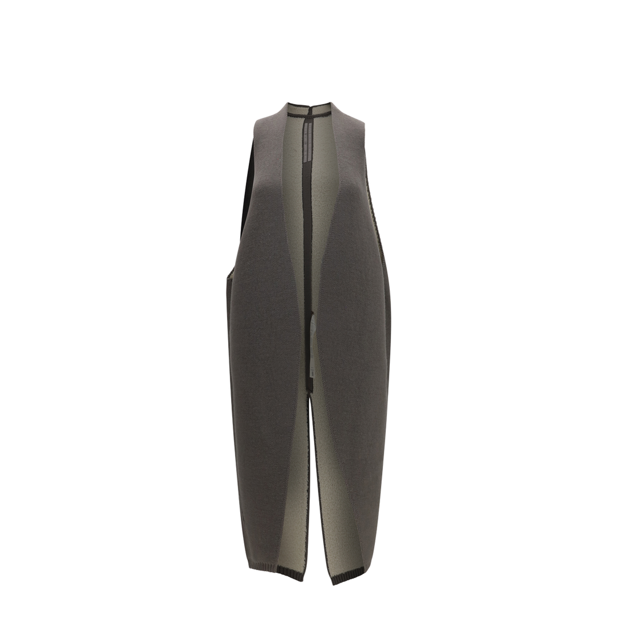 Long Wool and Shearling Vest - Image 1