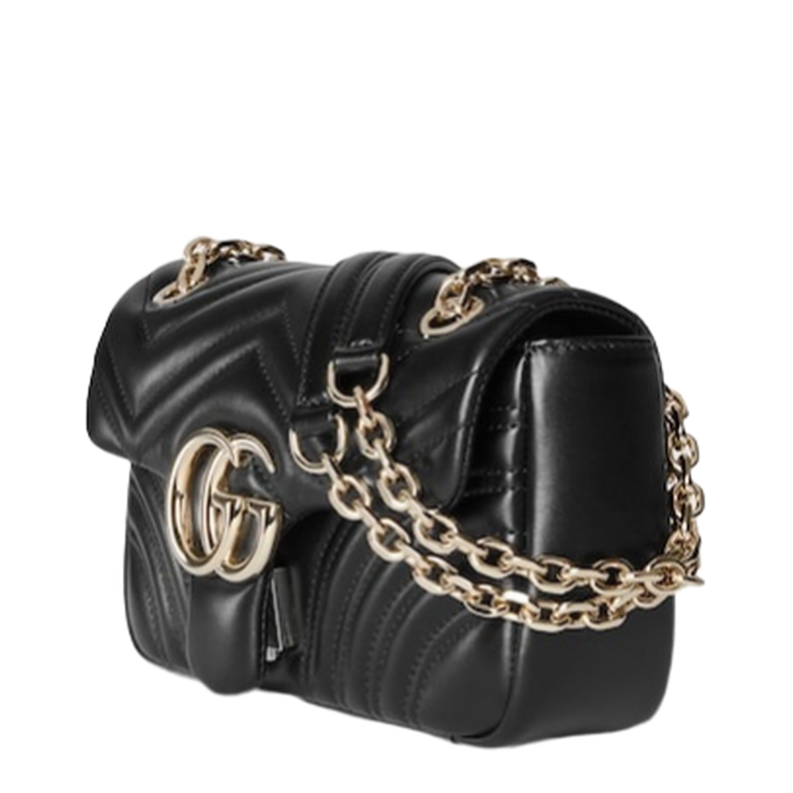 Small Shoulder Bag Black Leather - Image 2