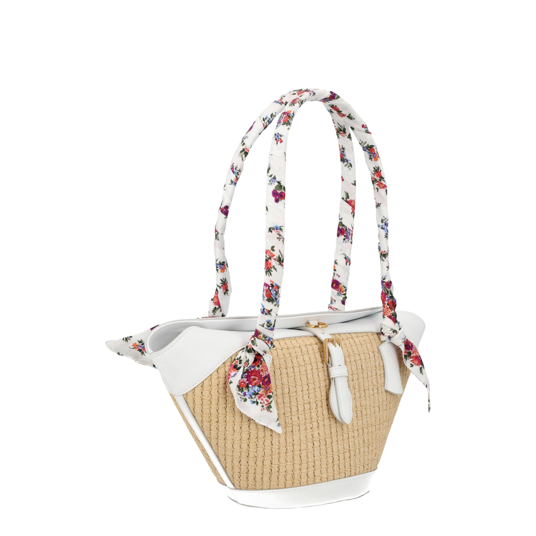Capri Coffa Bag in Raffia Multicolor - Image 3