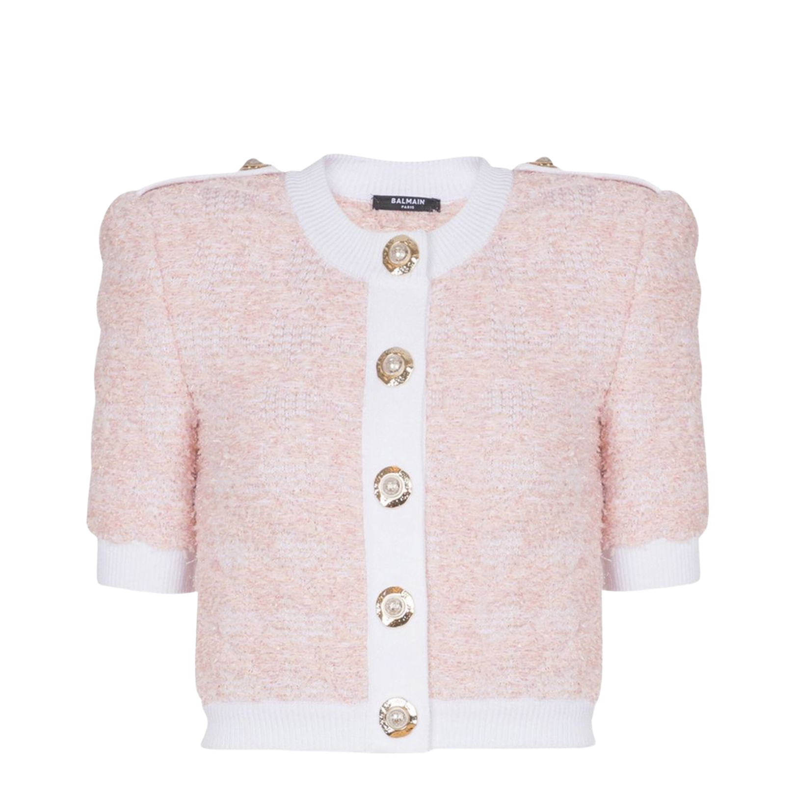 Short-Sleeved Knit Cardigan - Image 1