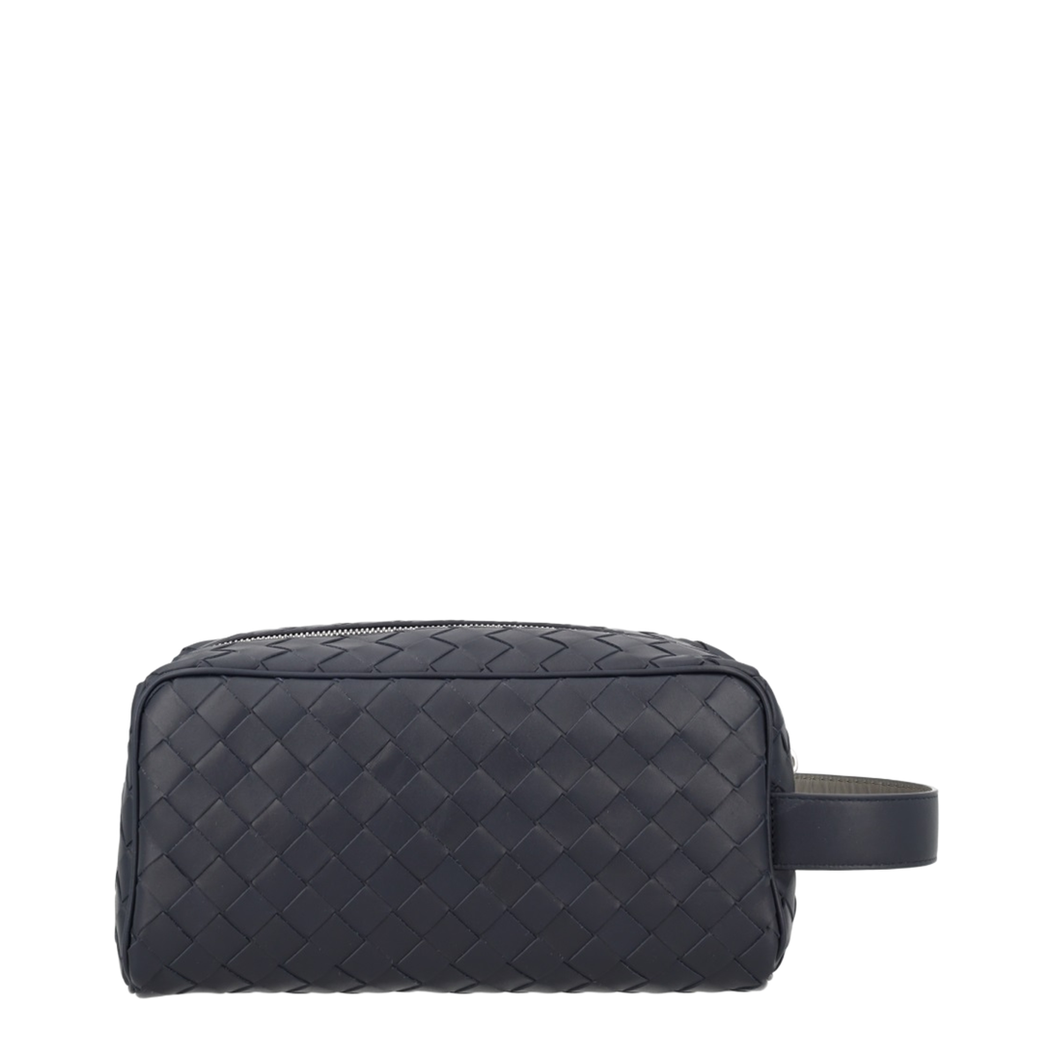 Intrecciato One Size Calfskin Travel Pouch - Midnight/Basalt - Image 1