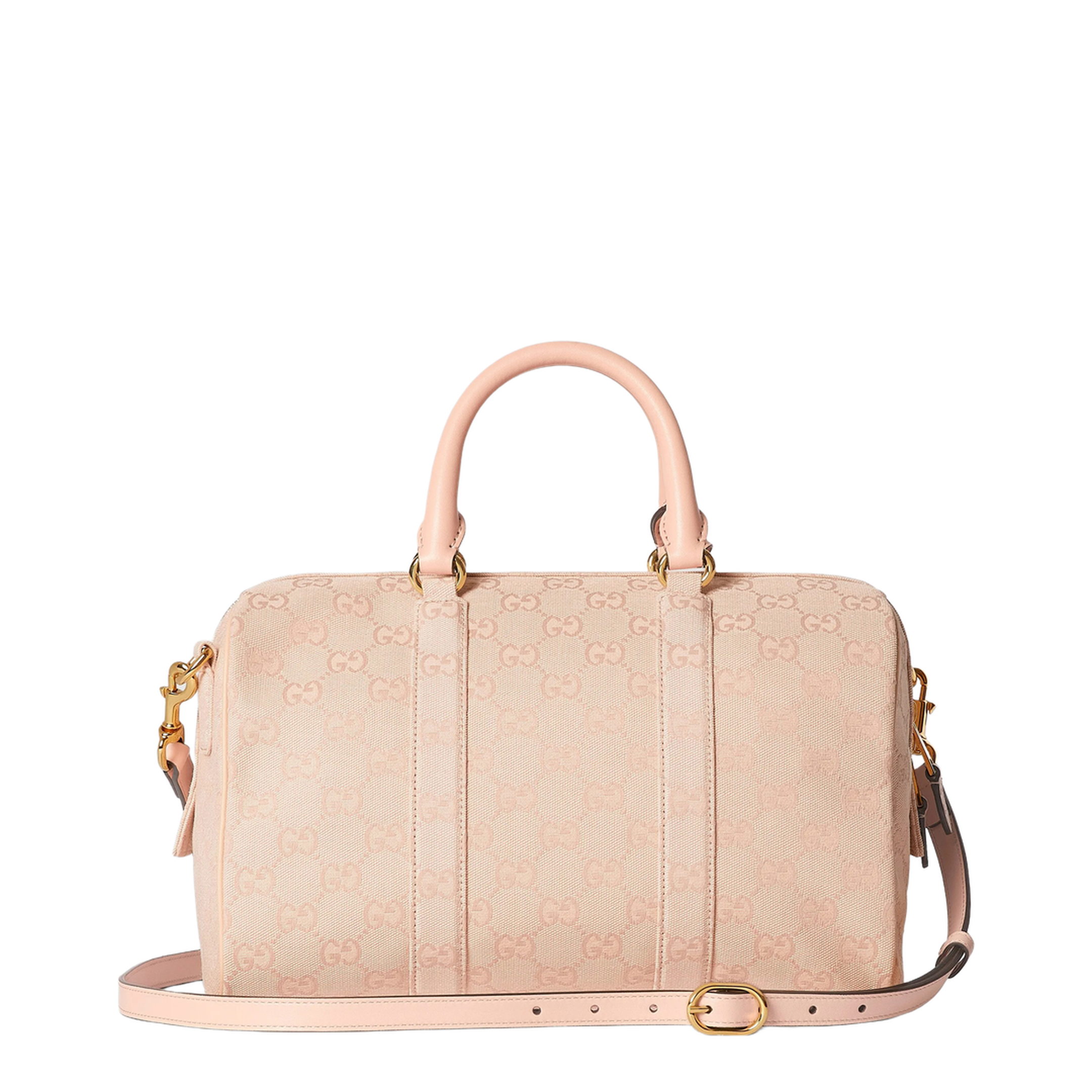 Ophidia Medium GG Canvas Boston Bag - Pink GG canvas (Pink) - Image 3