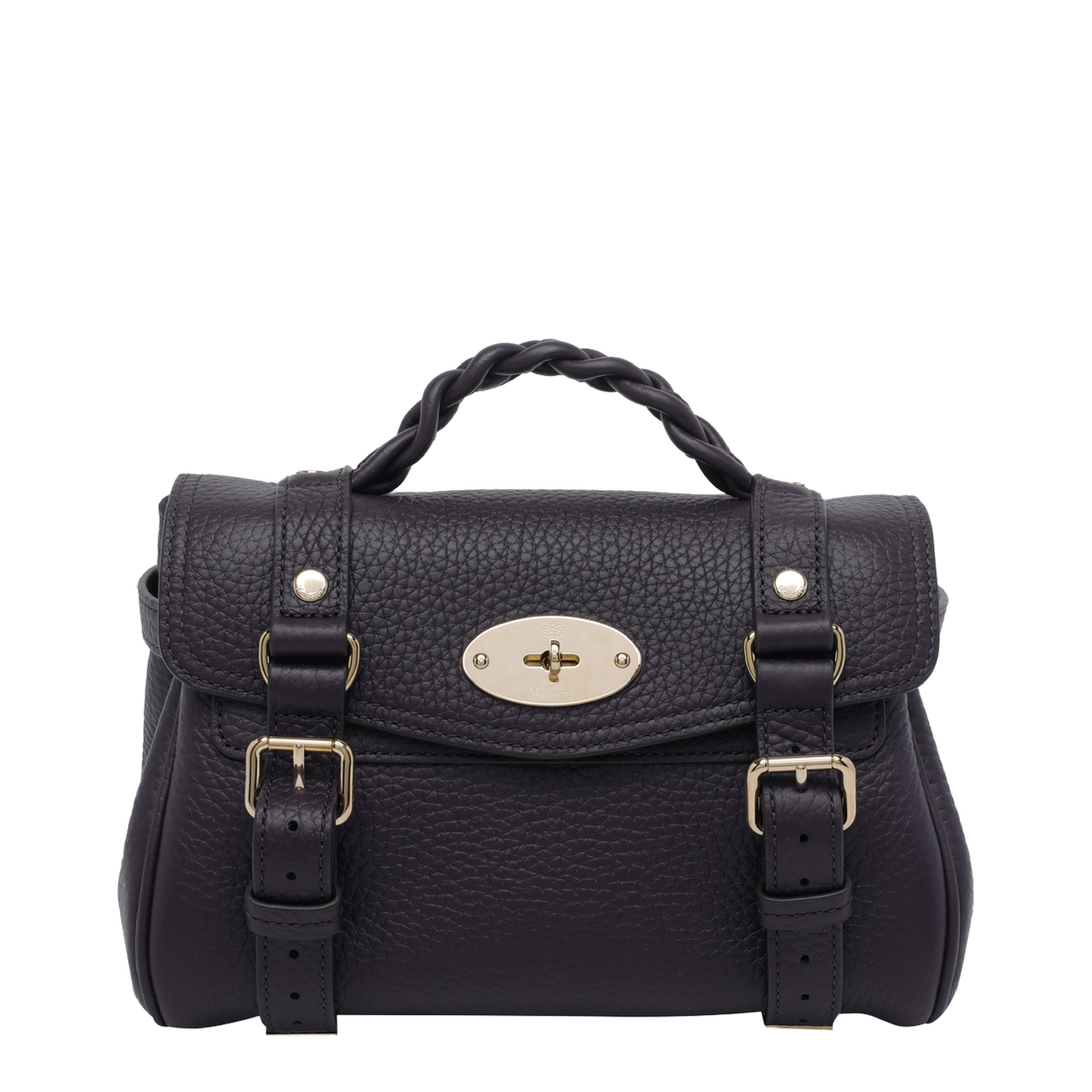 Alexa Black Heavy Grain Mini Crossbody Bag - Black - Image 1