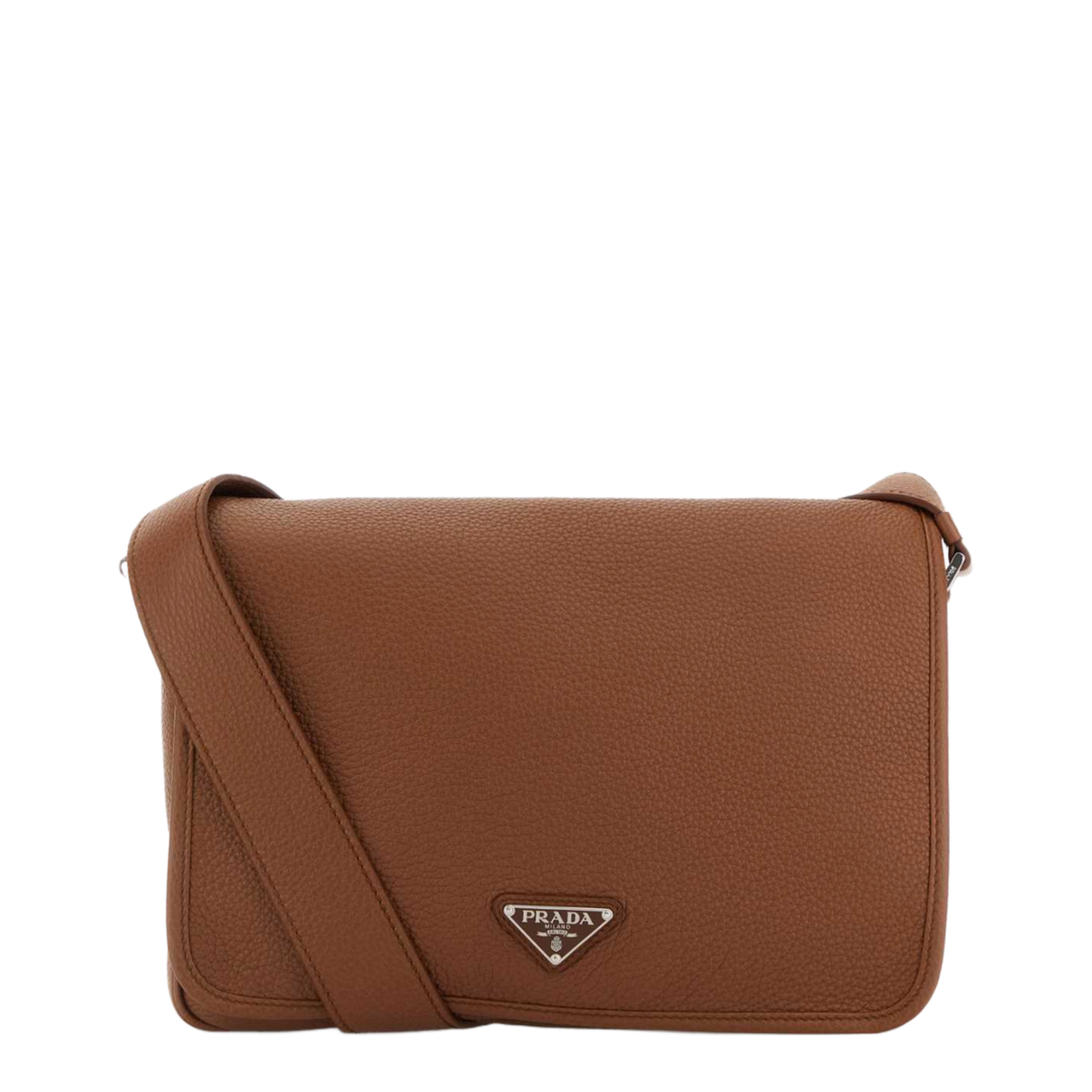 Caramel Leather Crossbody Bag - Image 1