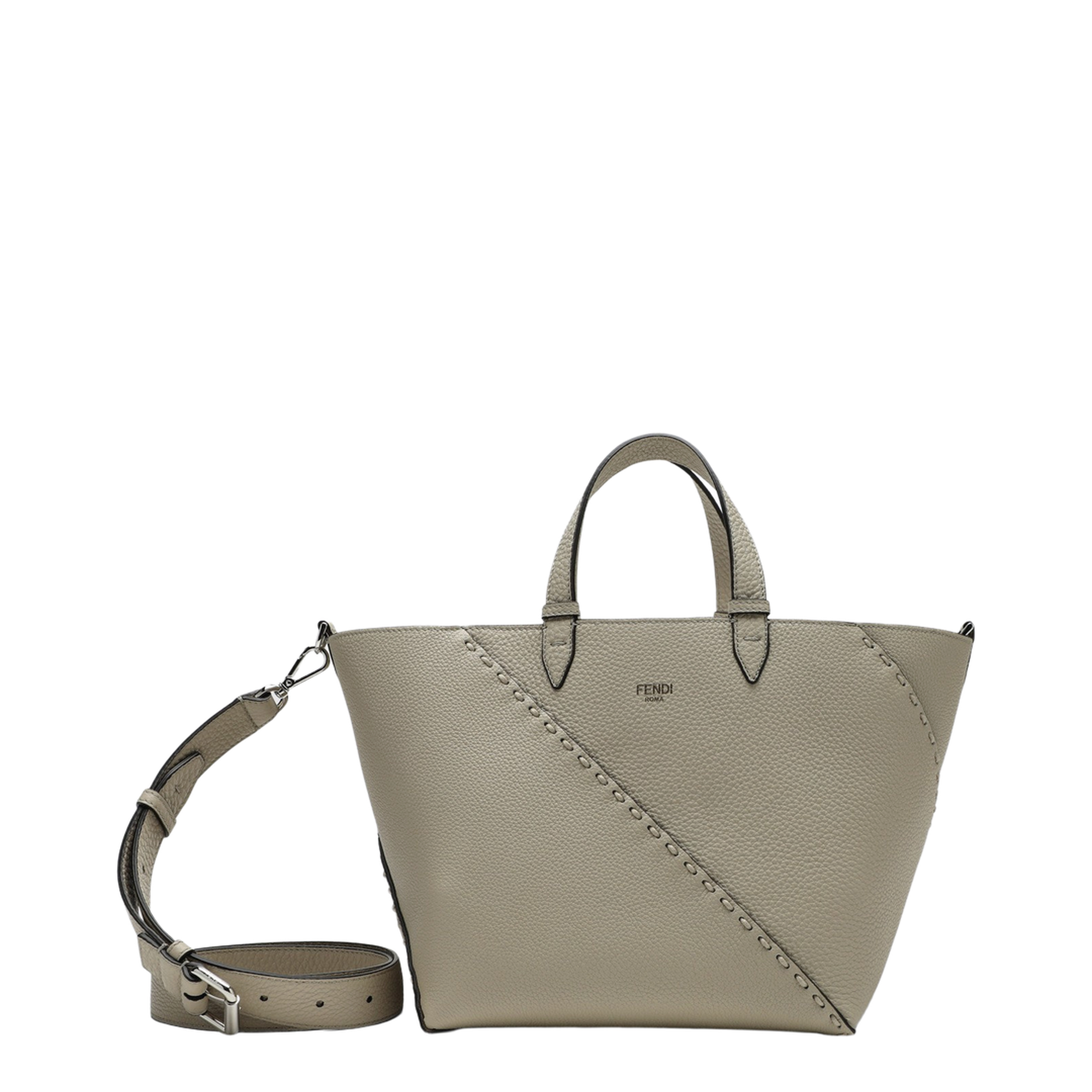 Selleria Small Leather Tote Bags - White - Image 1