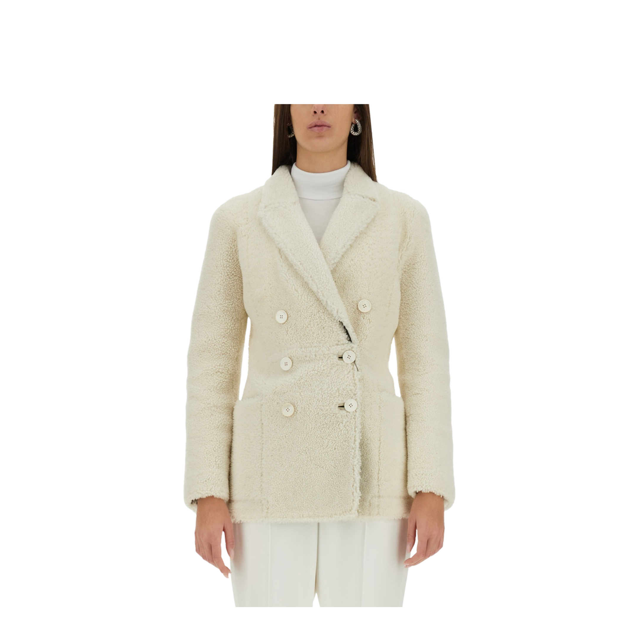White Wool Coat - Image 1