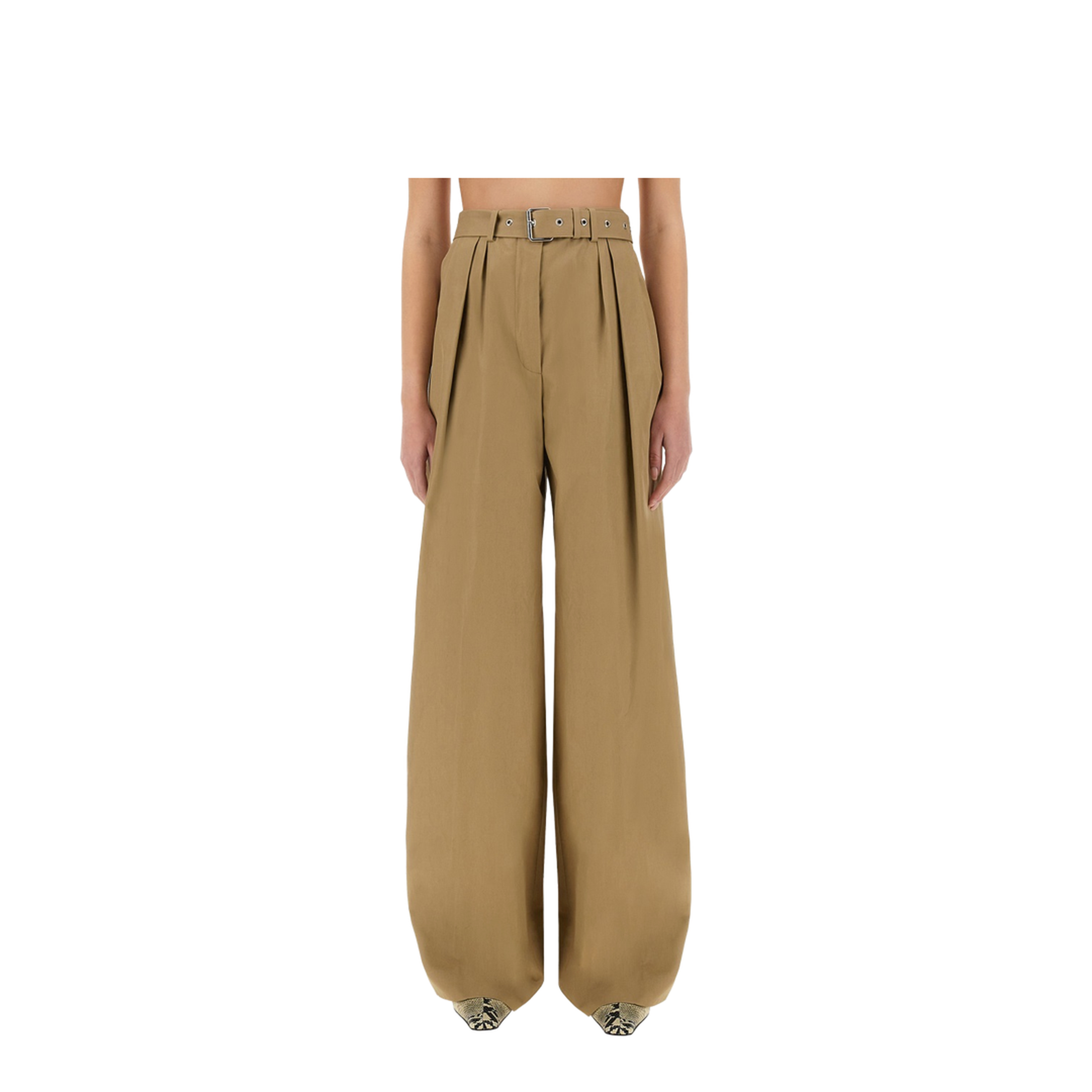 Wide-leg Pants With Belt - Image 1