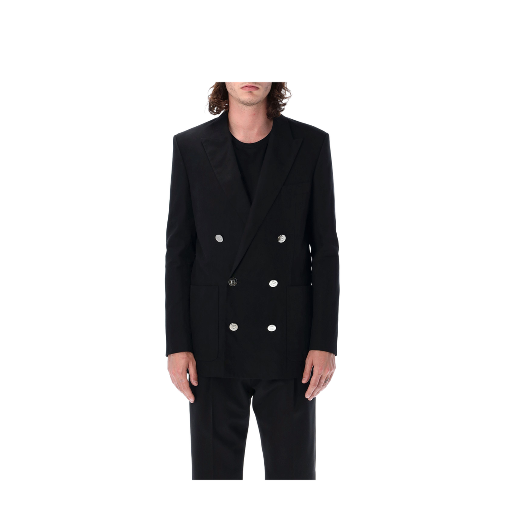 Double-Breasted Jacket Black - Image 1