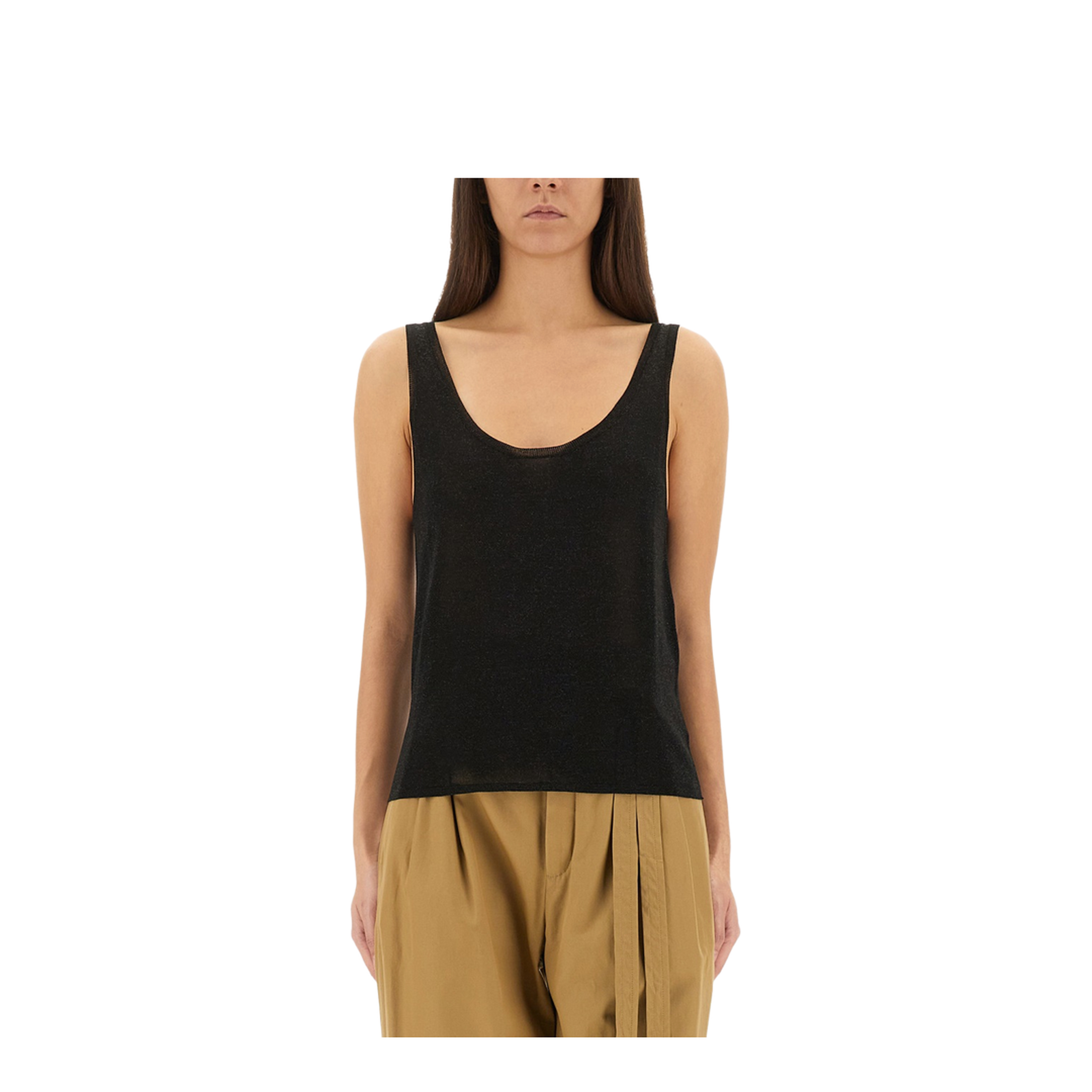 Lurex Knit Tank Top - Image 1