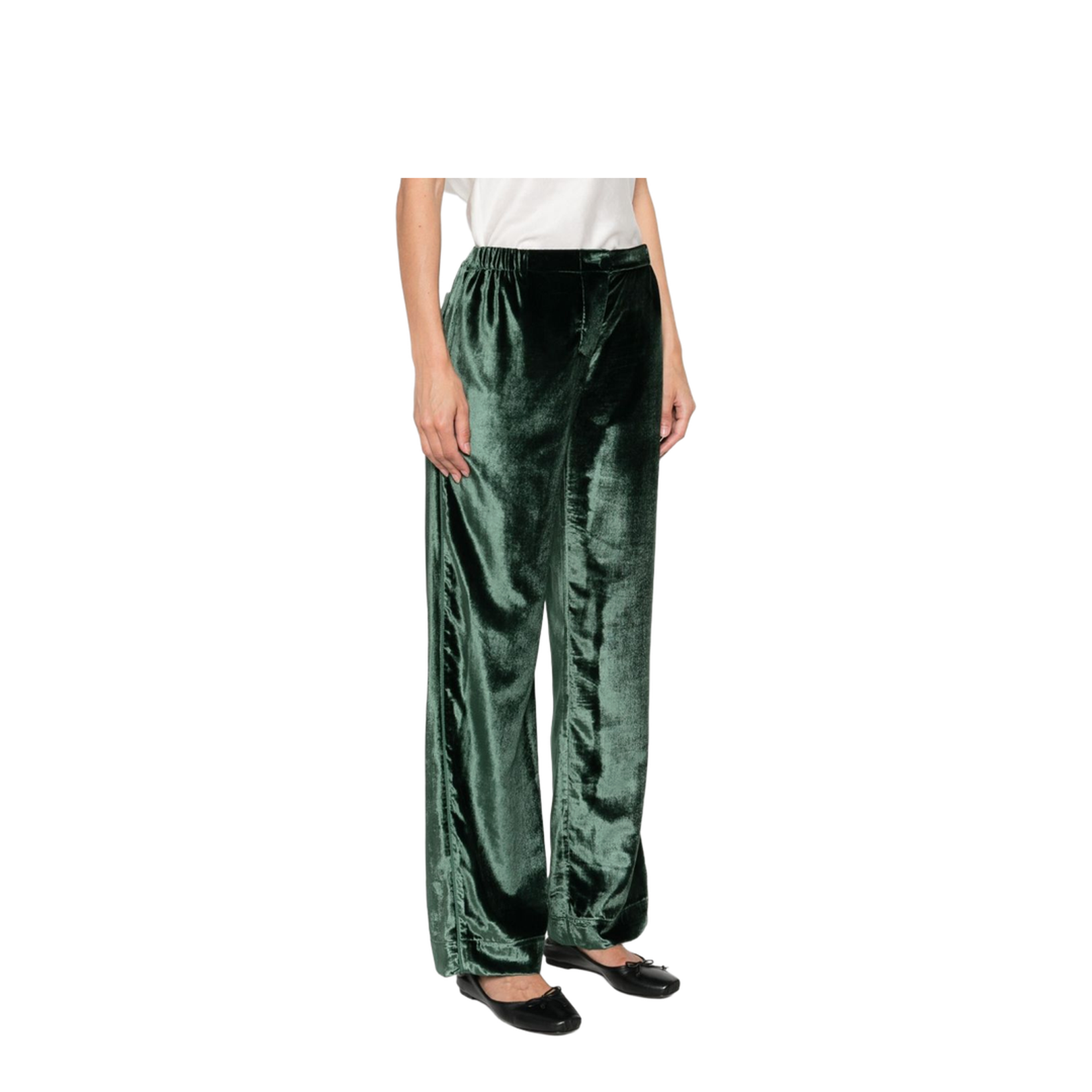 Velvet High-Waisted Trousers - Image 2