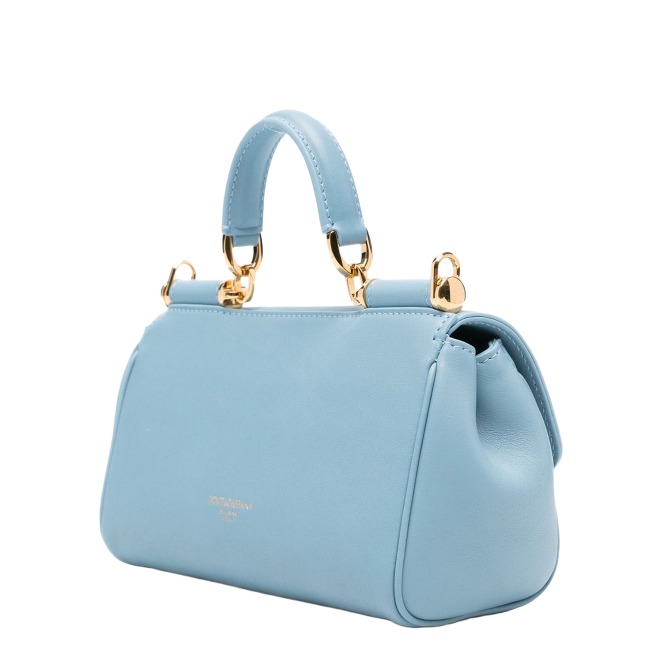 My Sicily Medium Calfskin Top-Handle Bag - Azure - Image 5