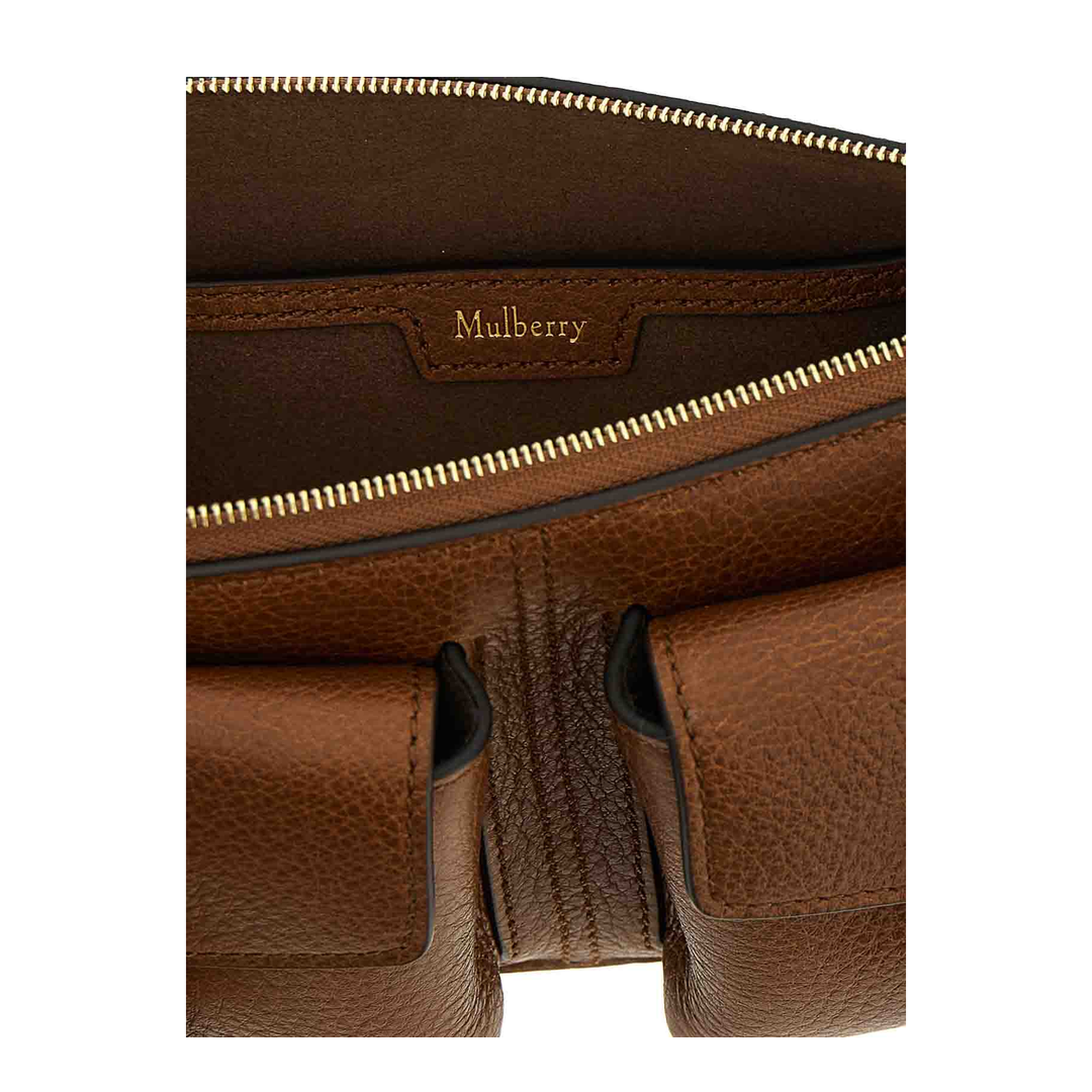 Roxanne Mini Hammered Leather Shoulder Bag - Oak - Image 3