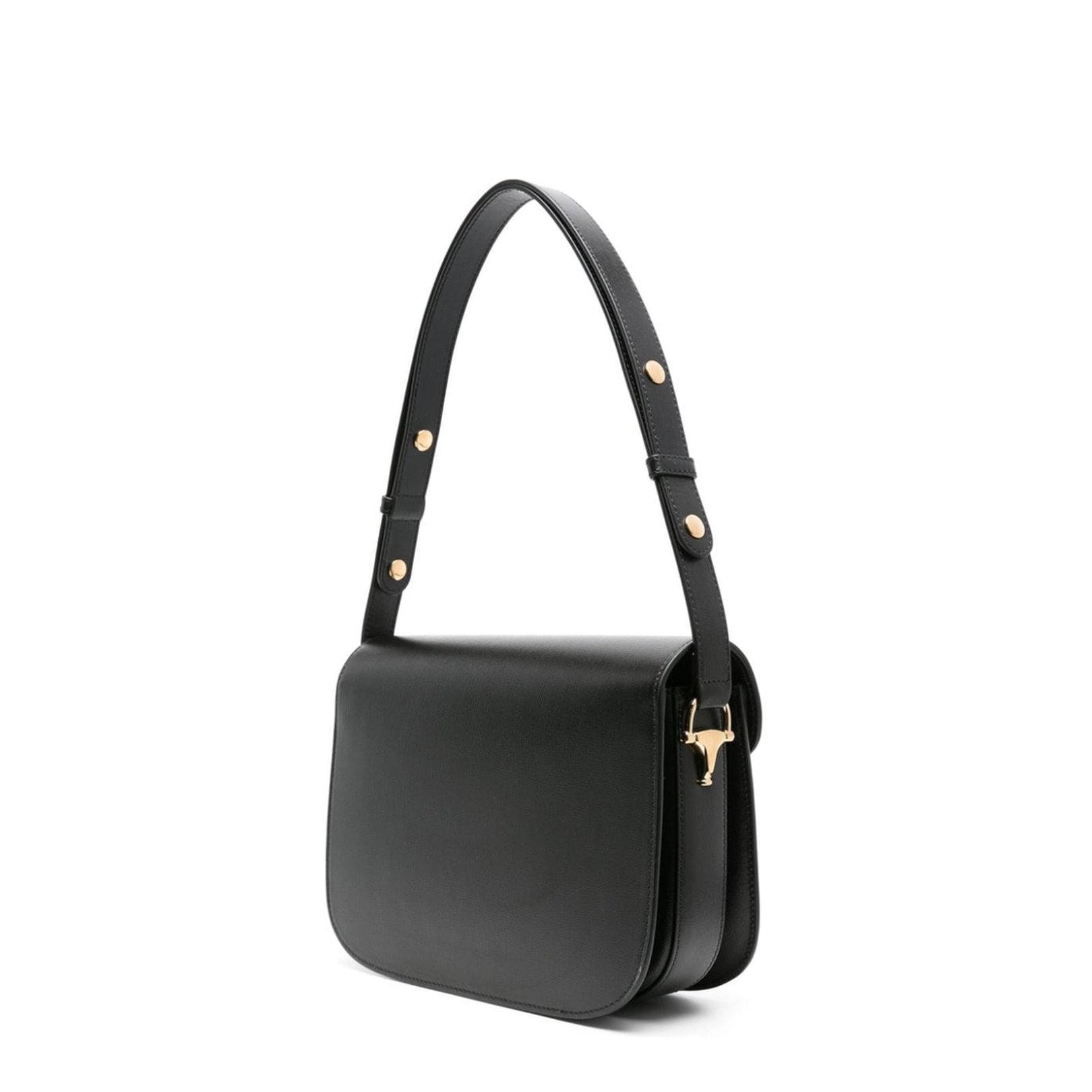 Horsebit 1955 Medium Leather Shoulder Bags - Black - Image 2