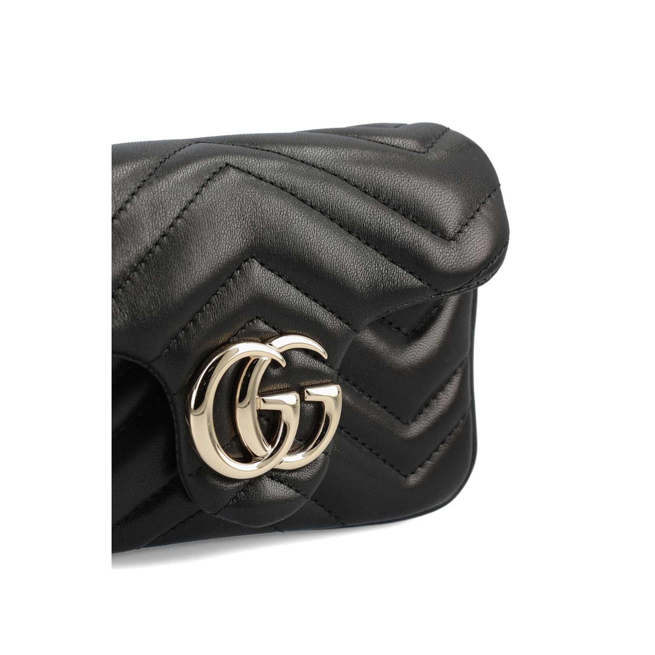 GG Marmont Mini Shoulder Bag Lambskin - Black - Image 4