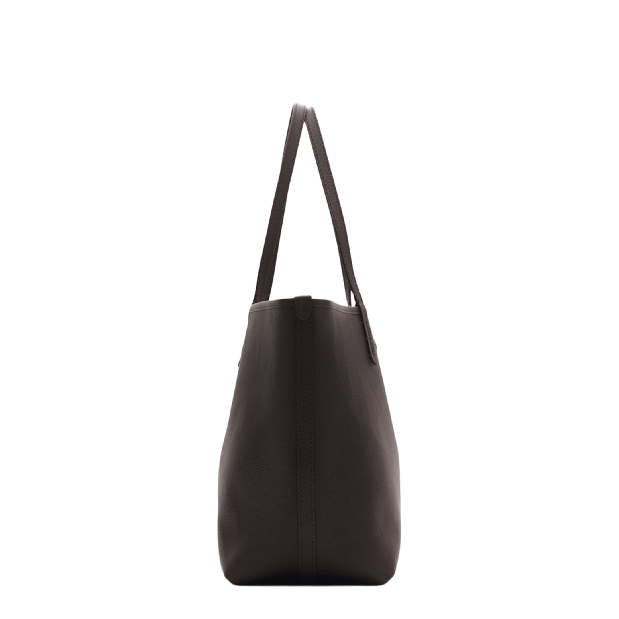 Bloomsbury Medium Calfskin Tote - Peat Brown/Sand Beige - Image 3
