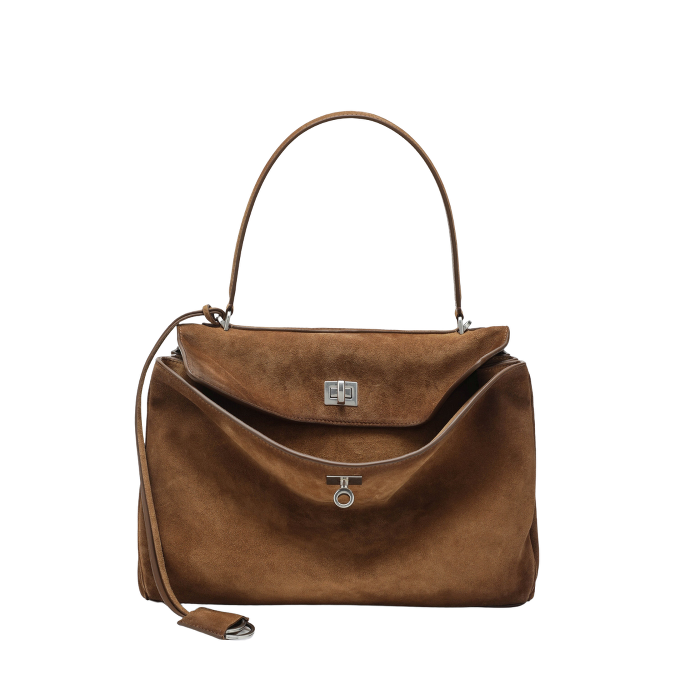 Rodeo Medium Beige Suede Bag - Image 1