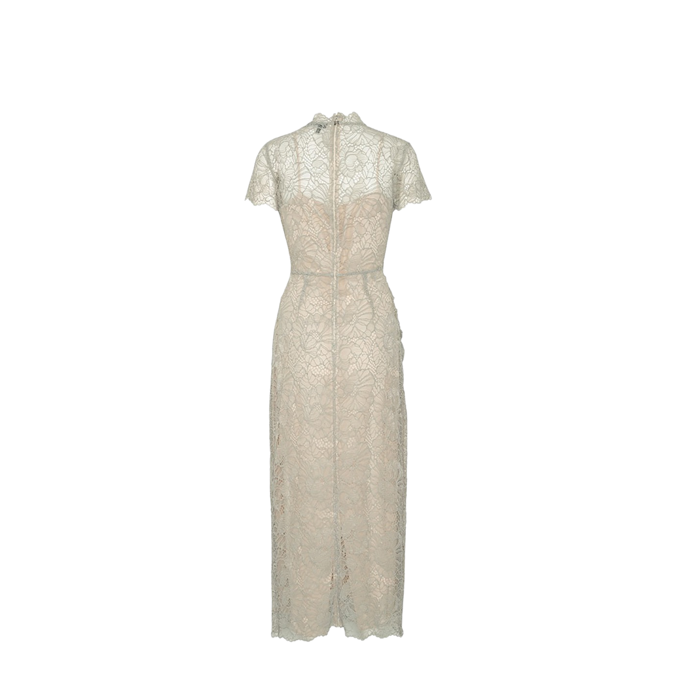 Lace Ruched Midi Dress - Image 2