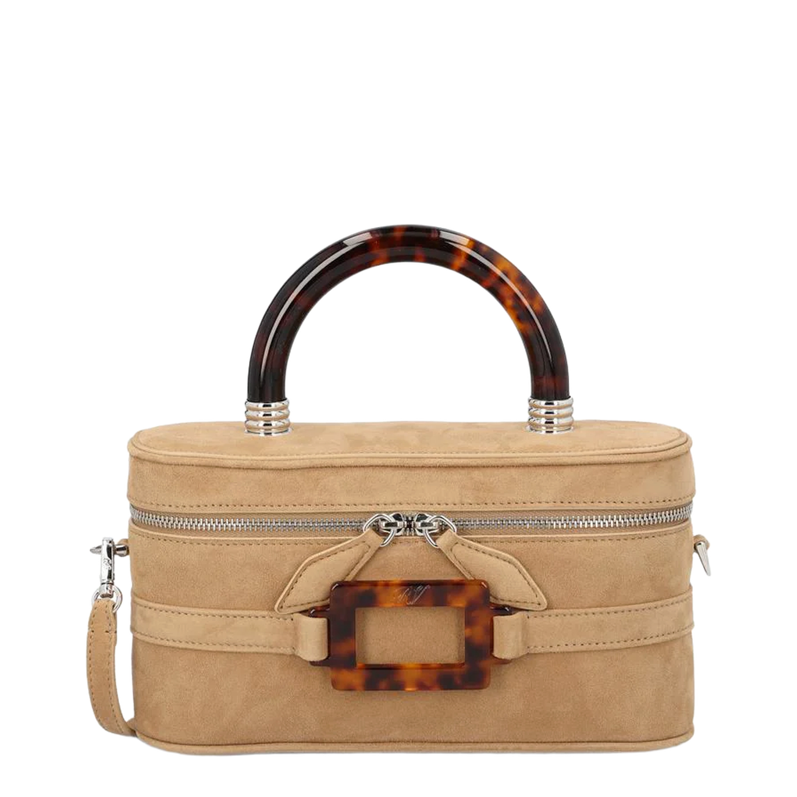 Vanity Mini Bag in Suede Beige - Image 1