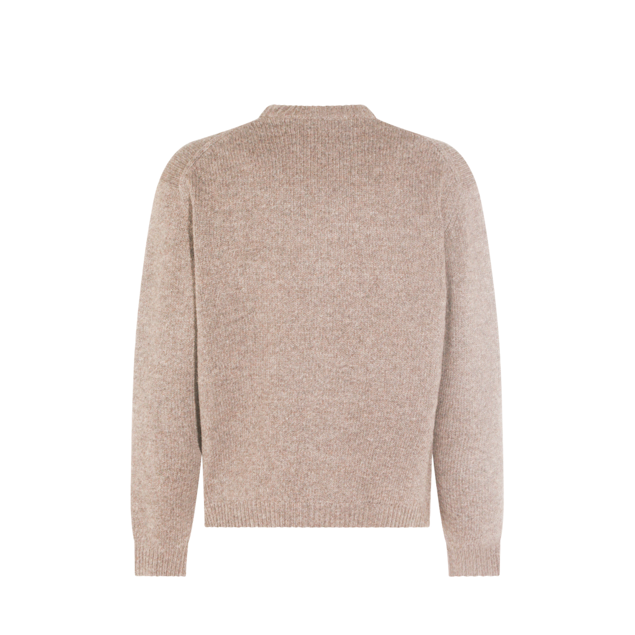 Grey Mélange Sweater with Dressed Fox Intarsia - Image 4