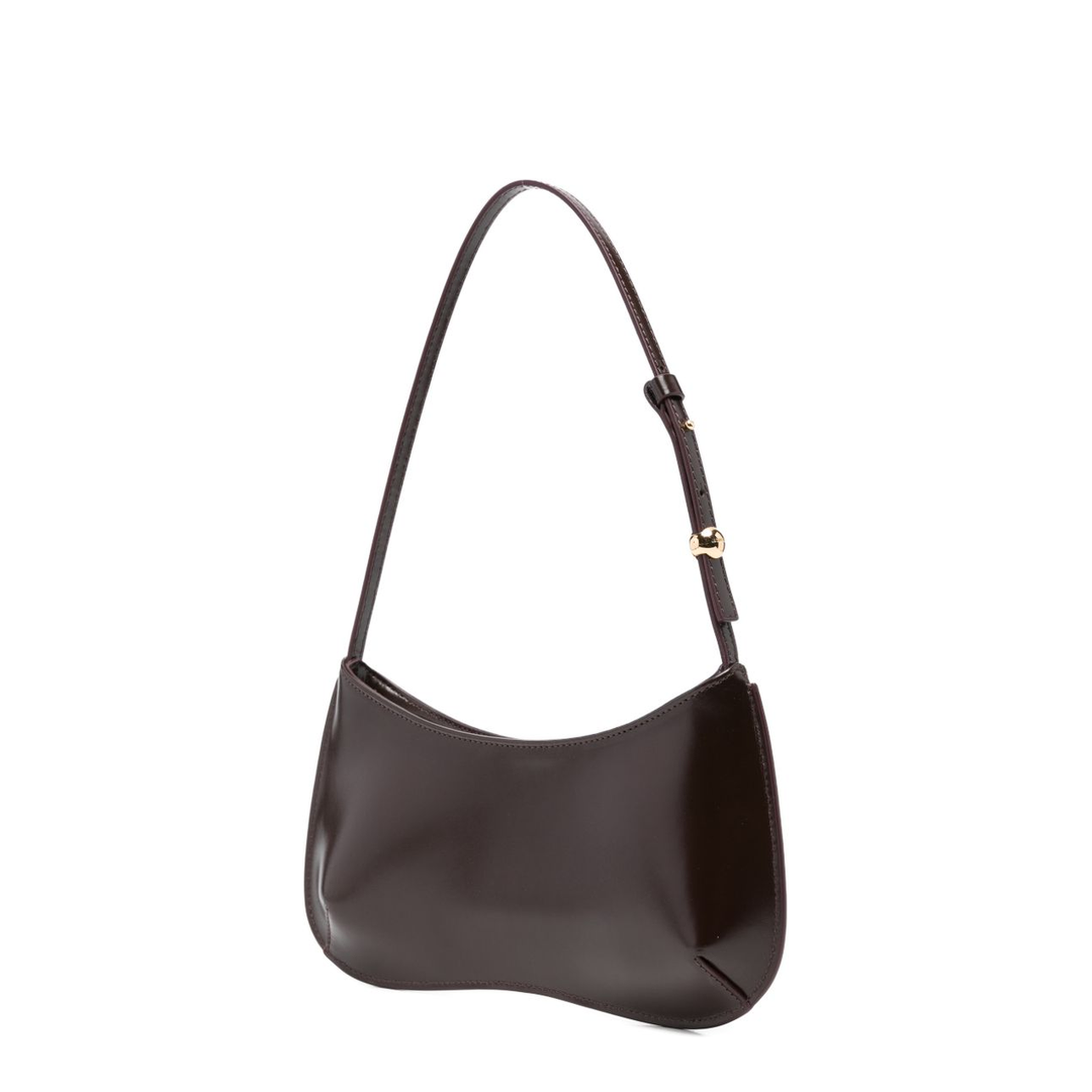 Le Bisou Medium Calf Leather Shoulder Bag - Bordeaux (Dark Burgundy) - Image 4