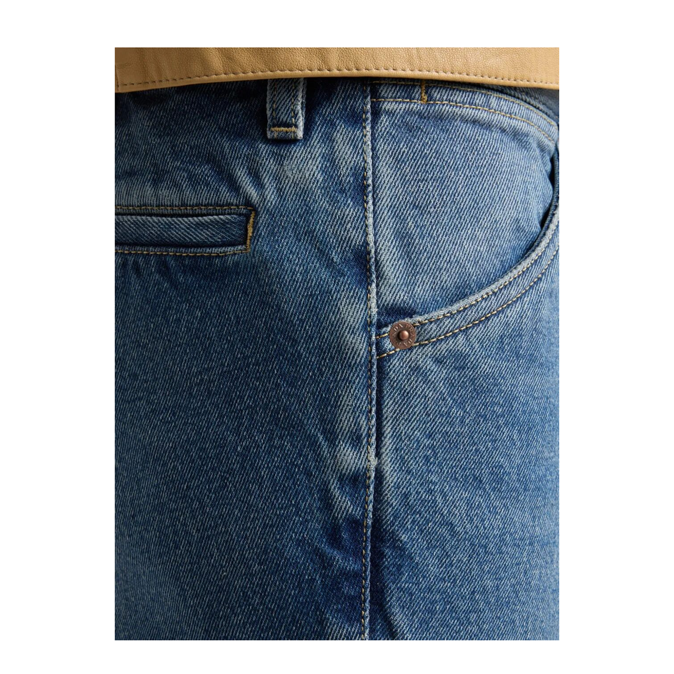Tight Fit And Regular Waist Washed Denim Jeans - Image 6