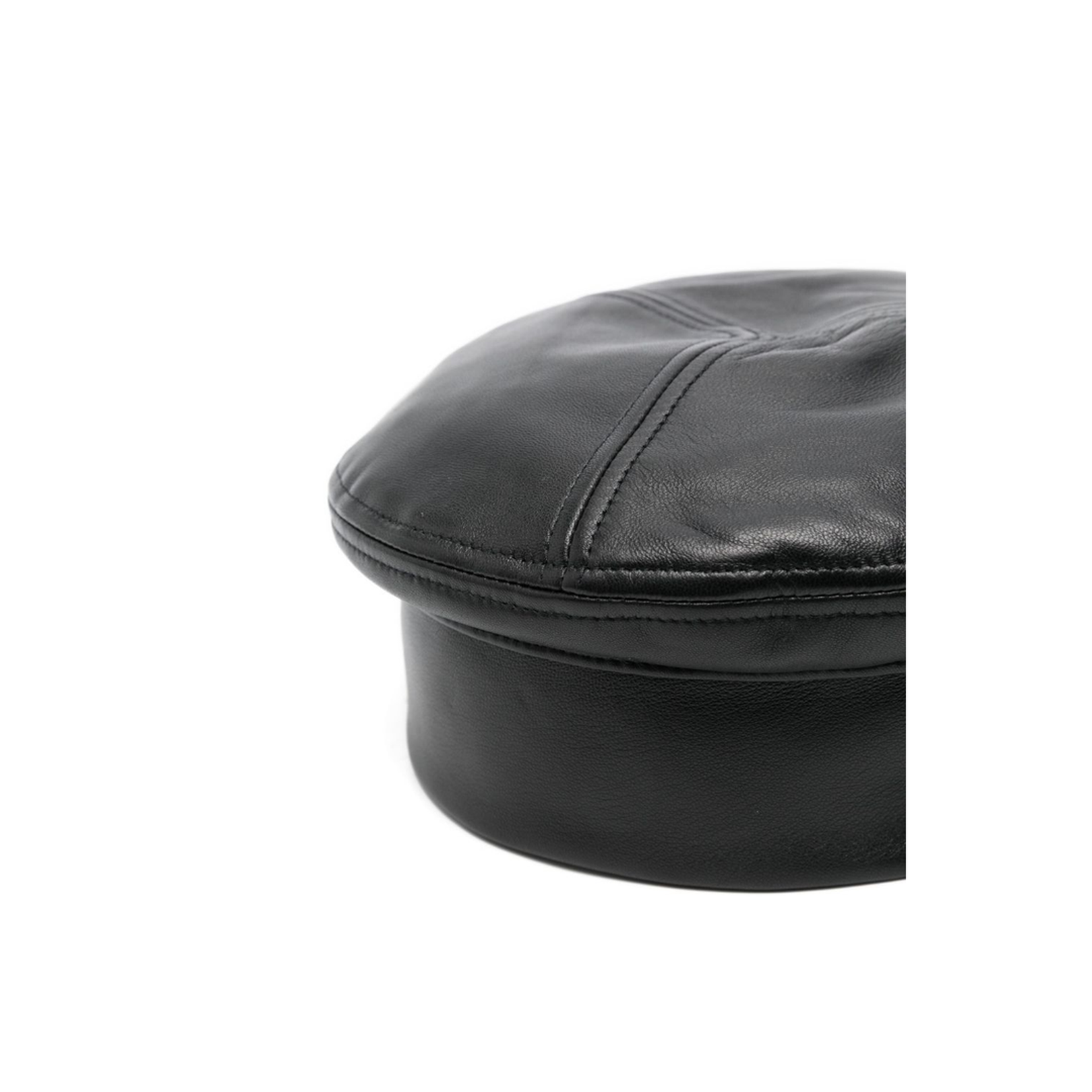 Nappa Leather Beret with Logo - Image 2