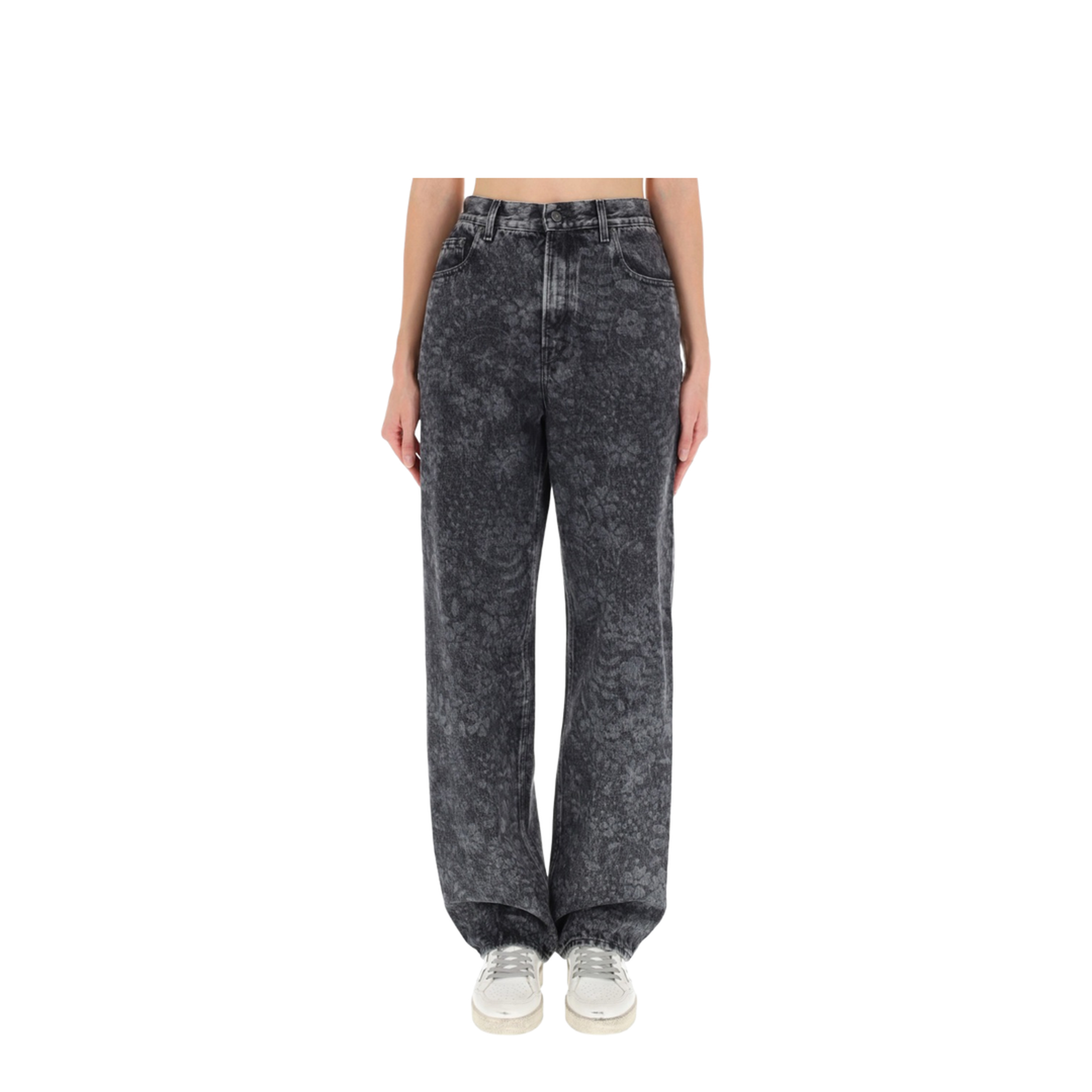 JEANS WITH FLORAL PATTERN - Image 1