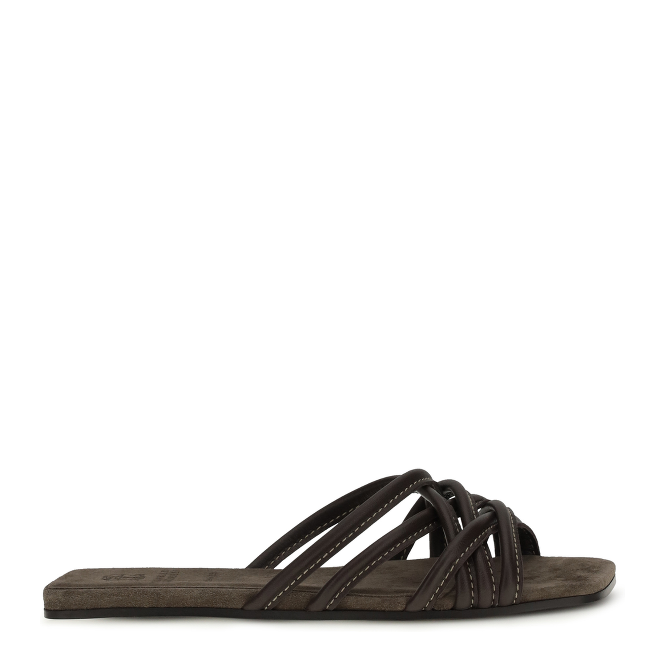 Flat Leather Sandals - Image 1