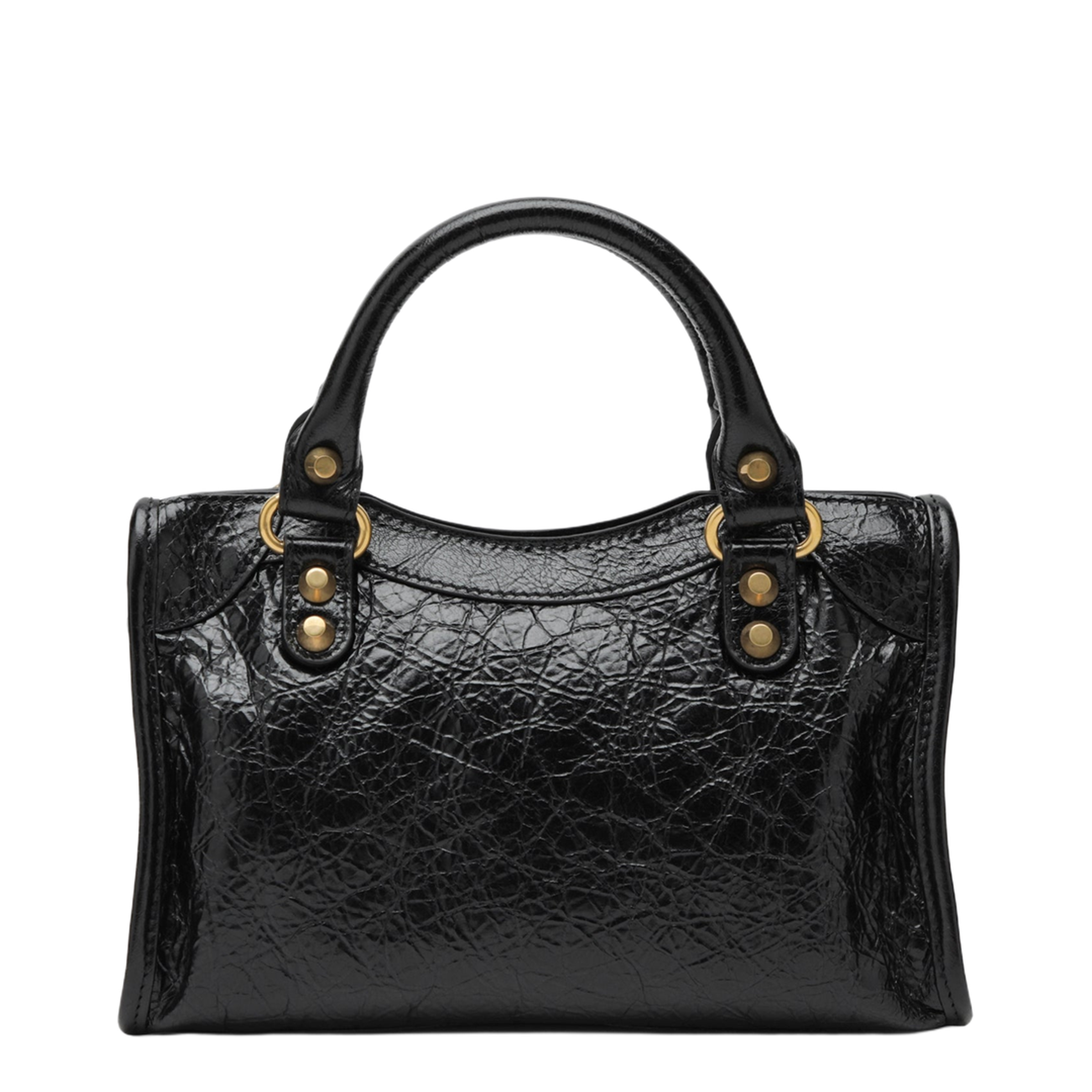Le City Mini Textured Lambskin Leather Shoulder Bag - Black - Image 2