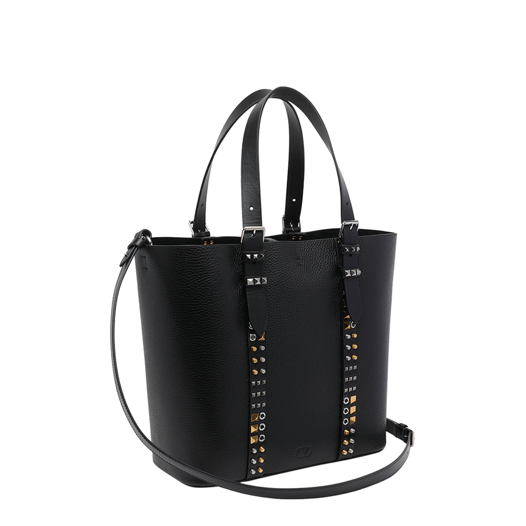 Leather Shoulder Bag With Iconic Studs - Image 2