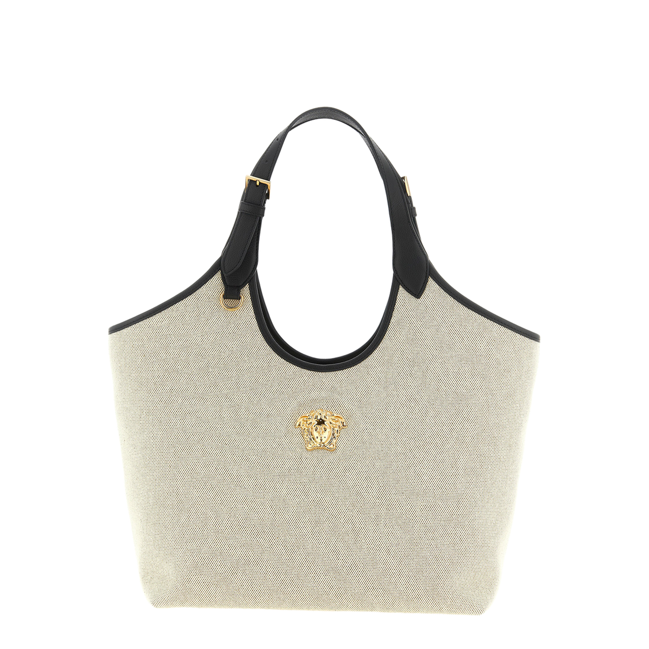 La Medusa Medium Canvas Tote Bag - Beige - Image 1