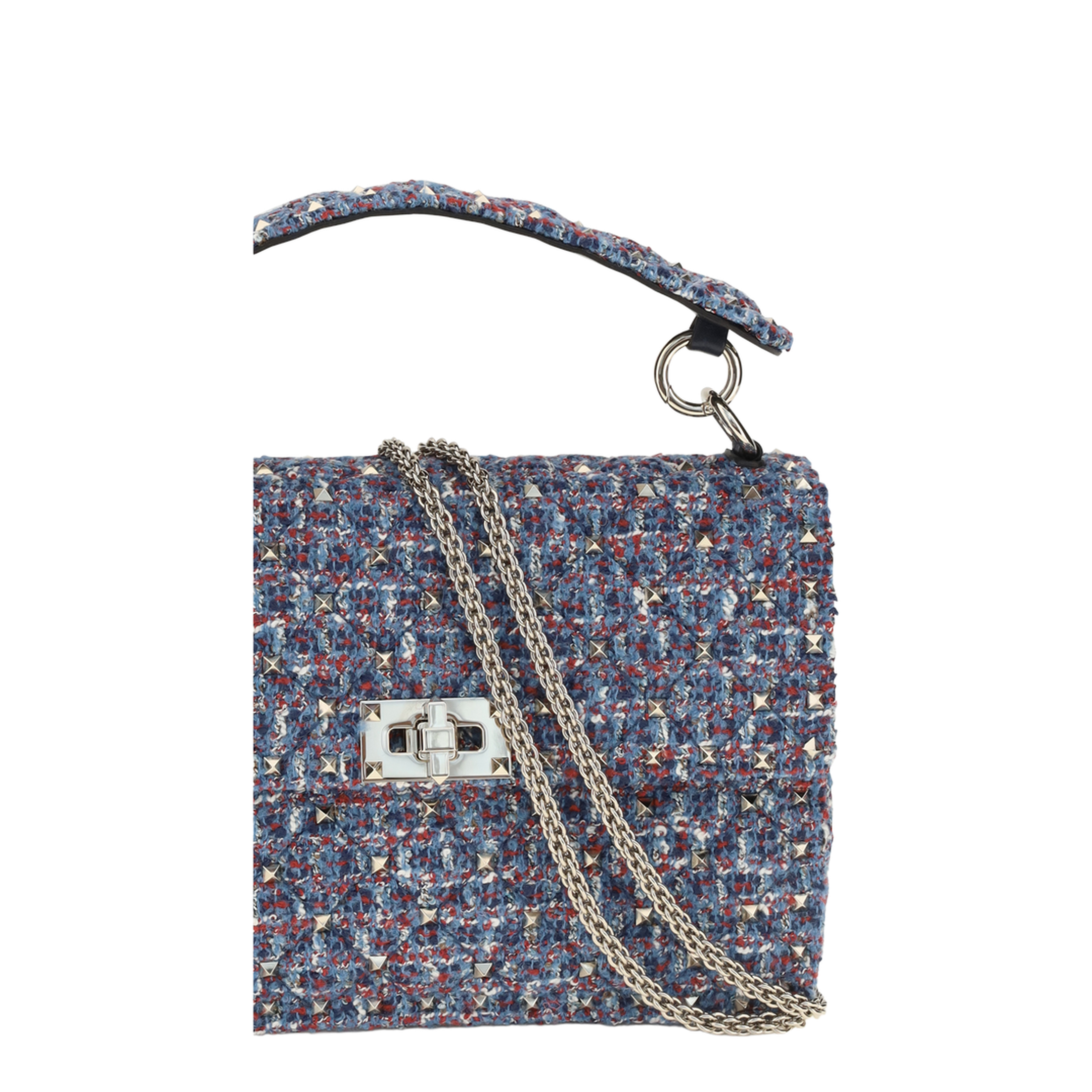 Rockstud Spike Tweed Handbag - Image 4