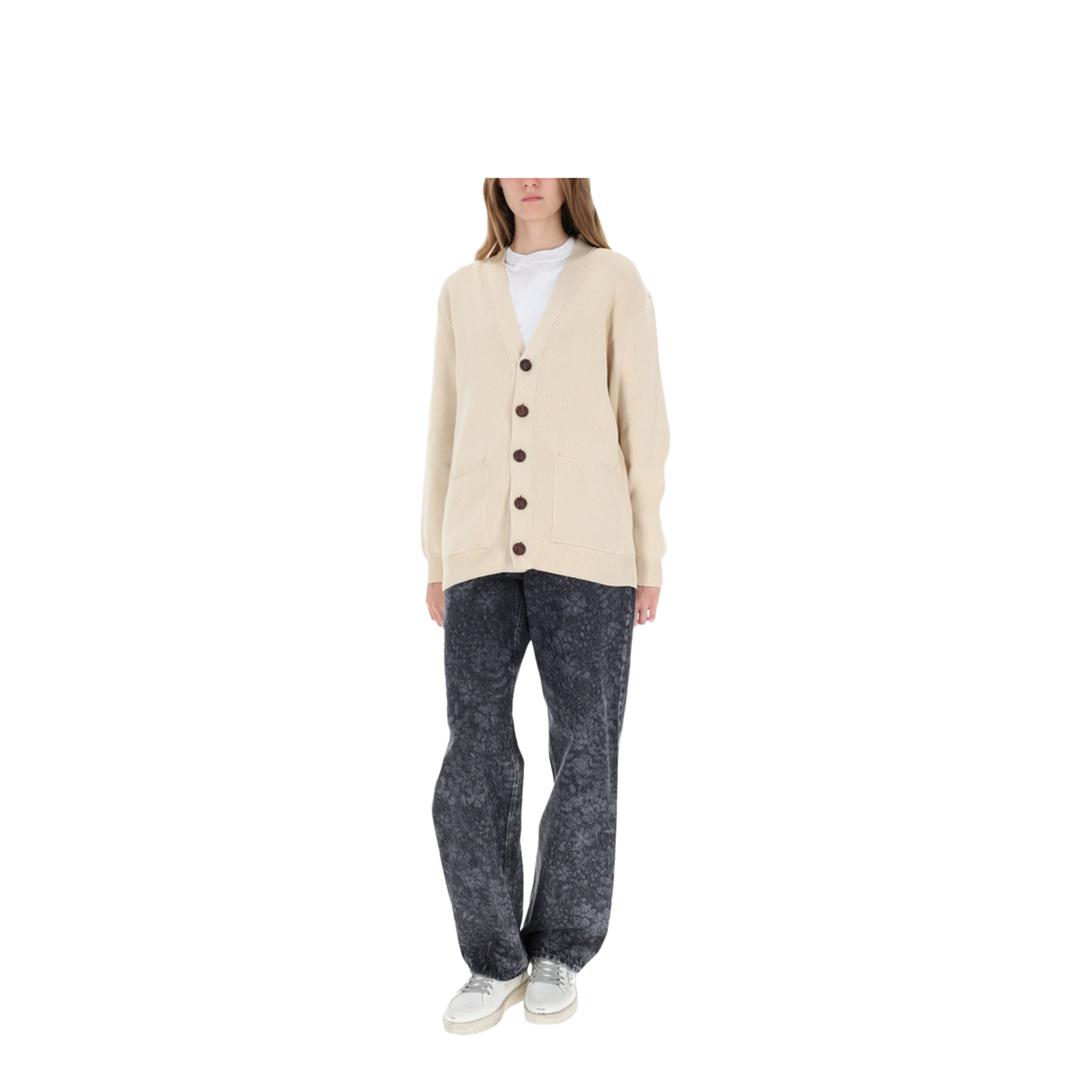 Cotton V-Necked Cardigan - Image 3