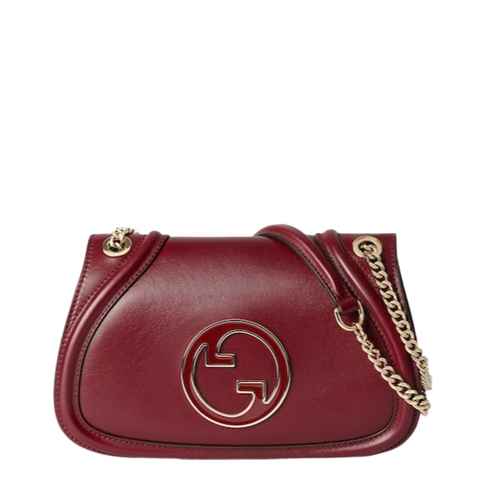 Blondie Medium Leather Shoulder Bag - Burgundy - Image 1