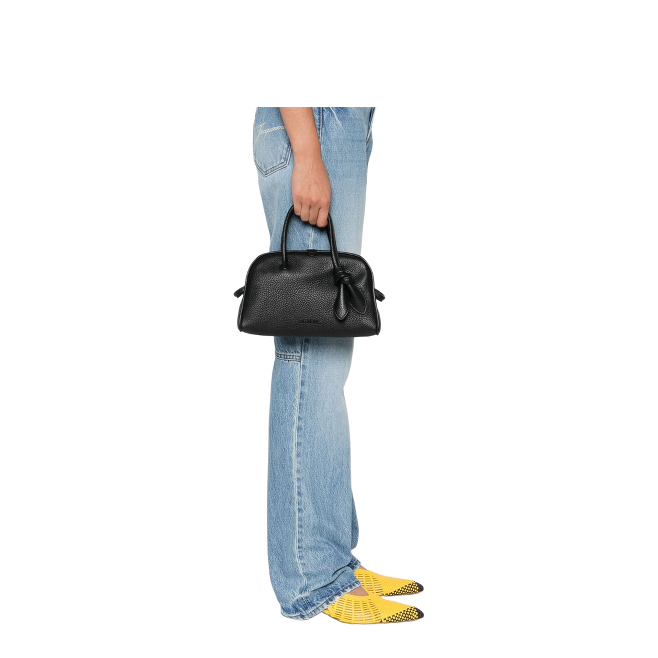 Le Petit Turismo Grained Calfskin Bowling Bag - Black - Image 3