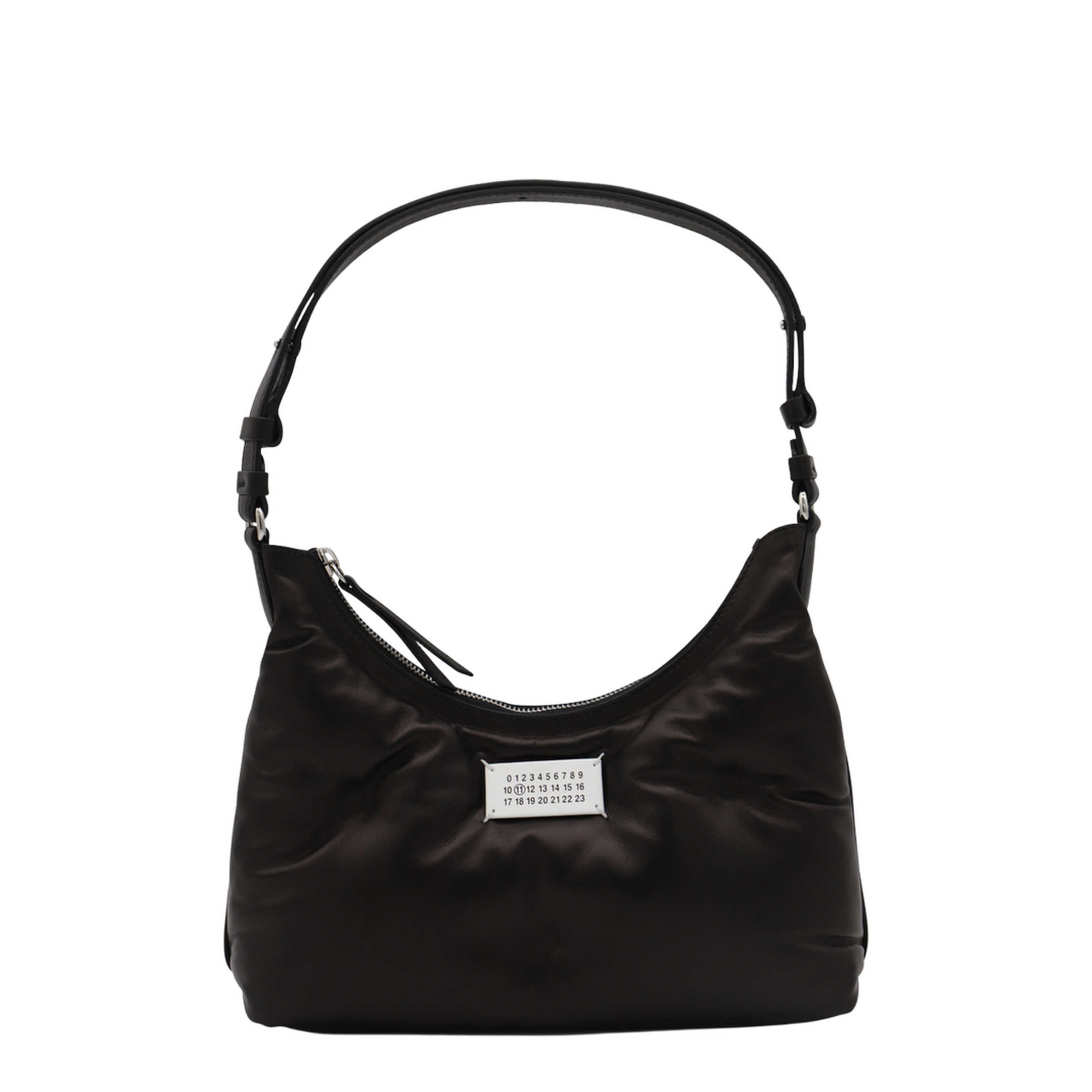 Glam Slam Small Lambskin Hobo Bag - Black - Image 1